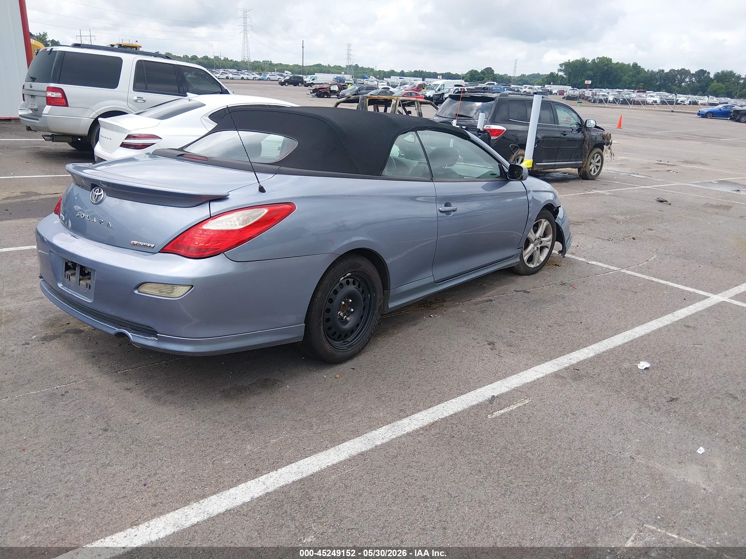 2007 Toyota Camry Solara Sport Light Blue vin: 4T1FA38P17U115683