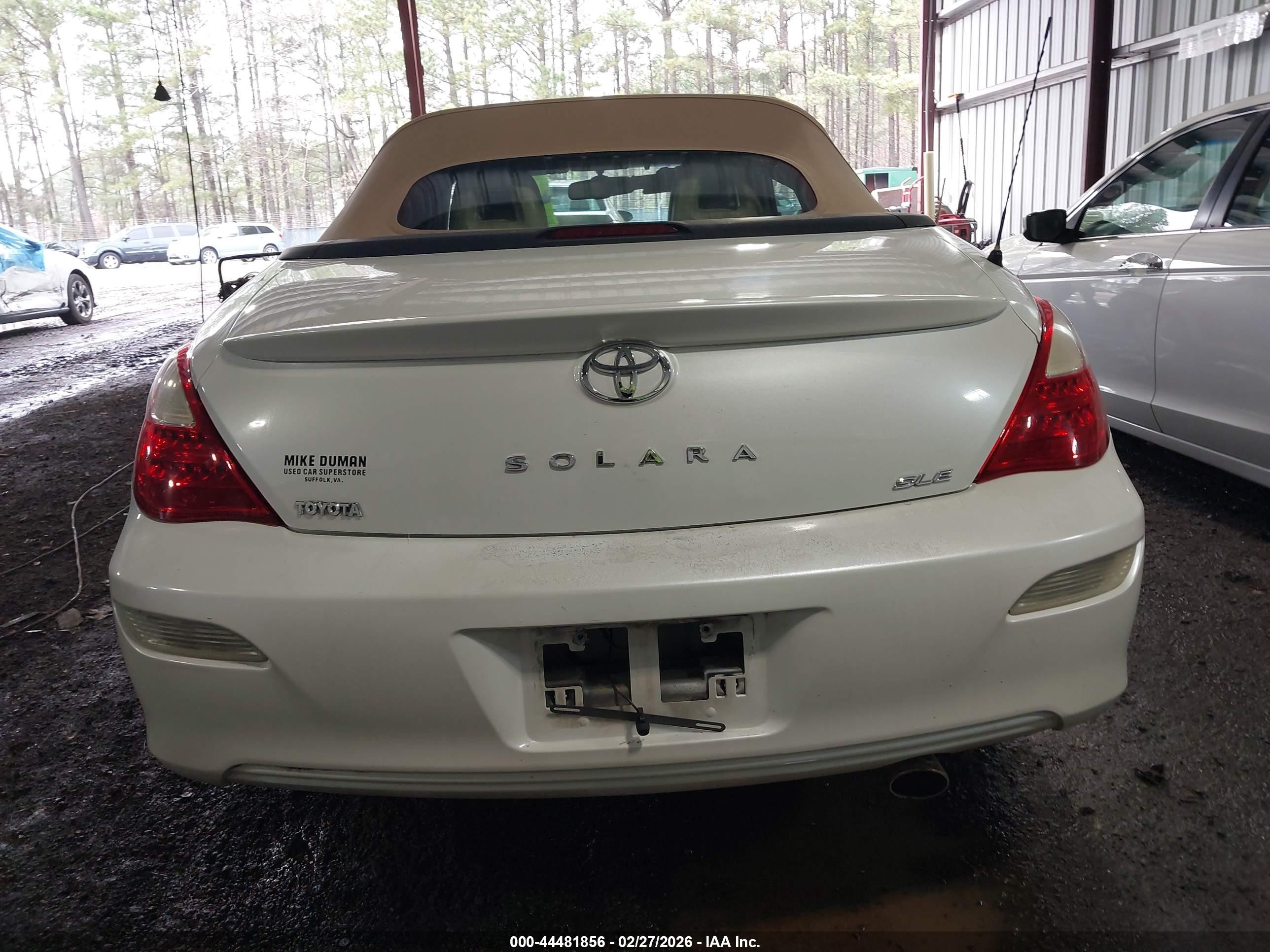 2007 Toyota Camry Solara Sle White vin: 4T1FA38P17U130717