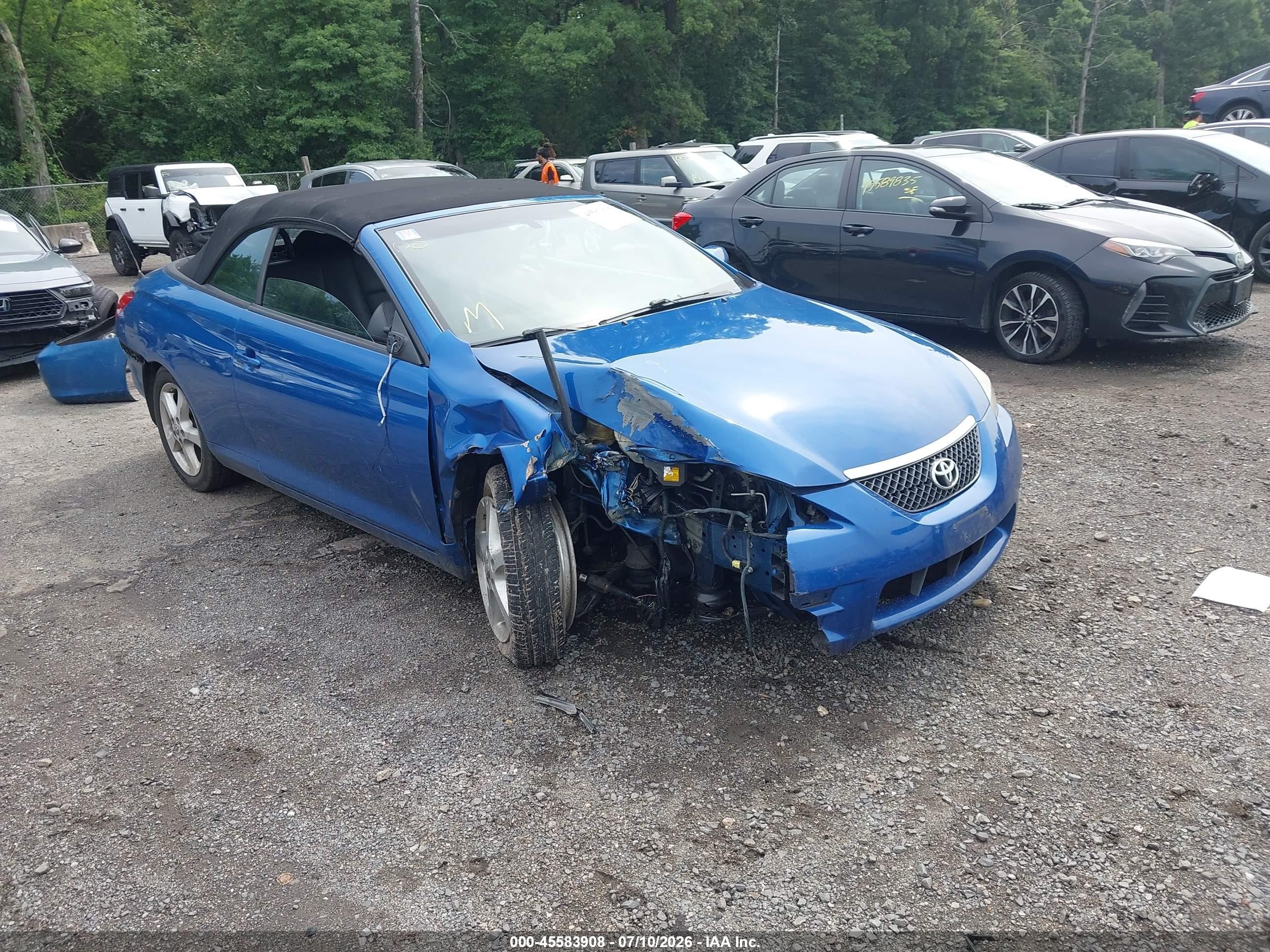 2007 Toyota Camry Solara Sle Синий vin: 4T1FA38P17U131480