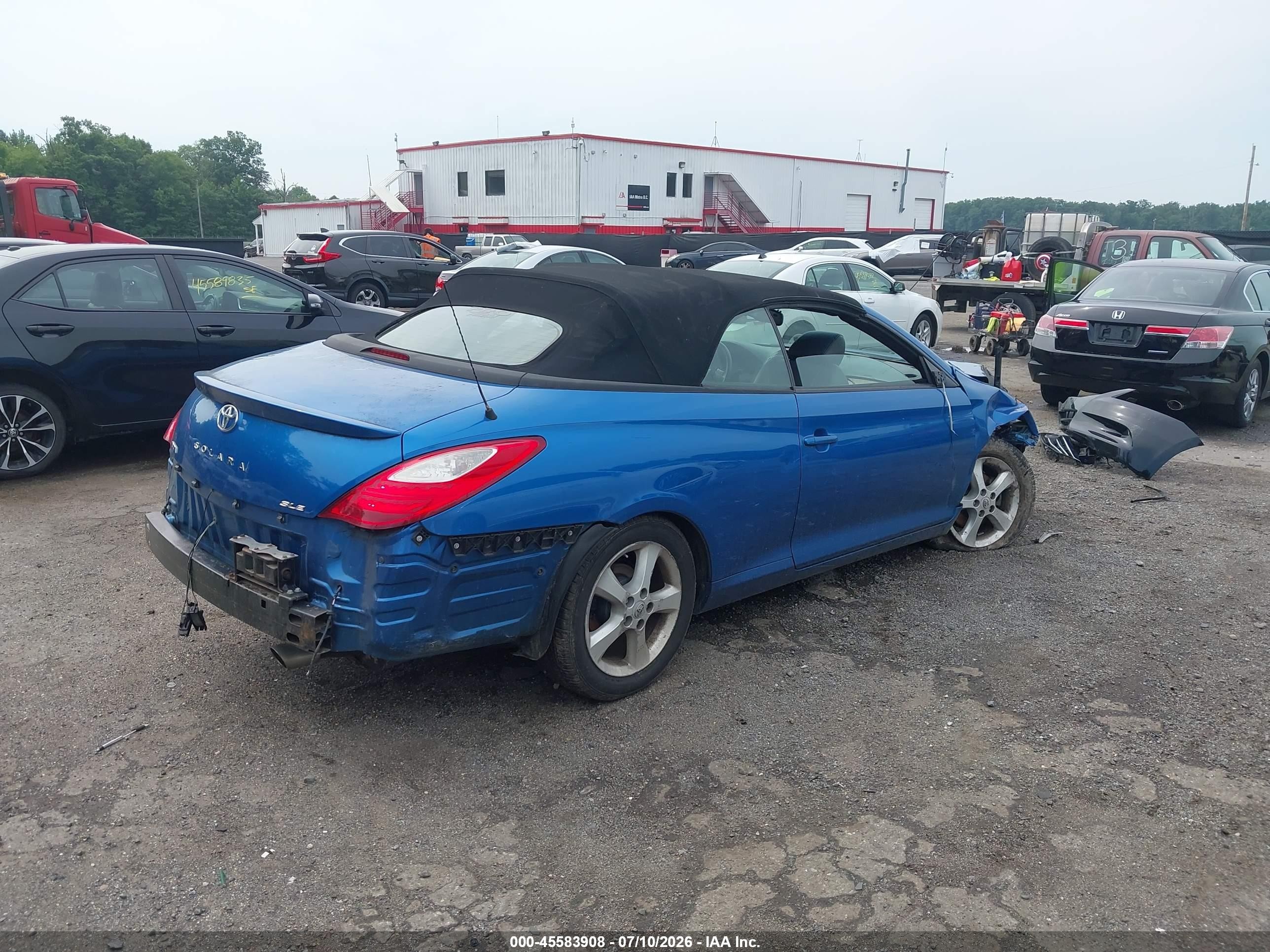 2007 Toyota Camry Solara Sle Синий vin: 4T1FA38P17U131480