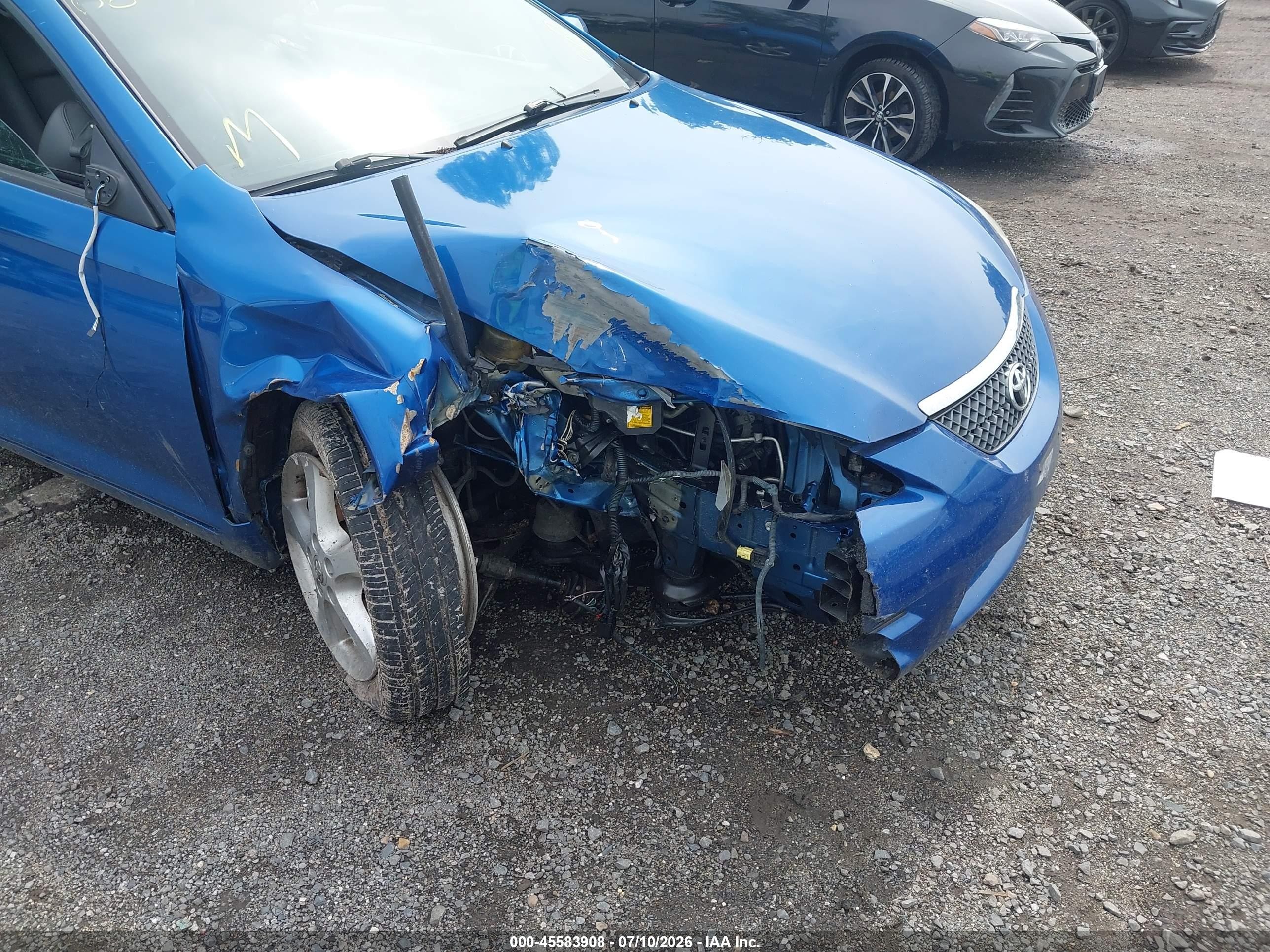 2007 Toyota Camry Solara Sle Синий vin: 4T1FA38P17U131480