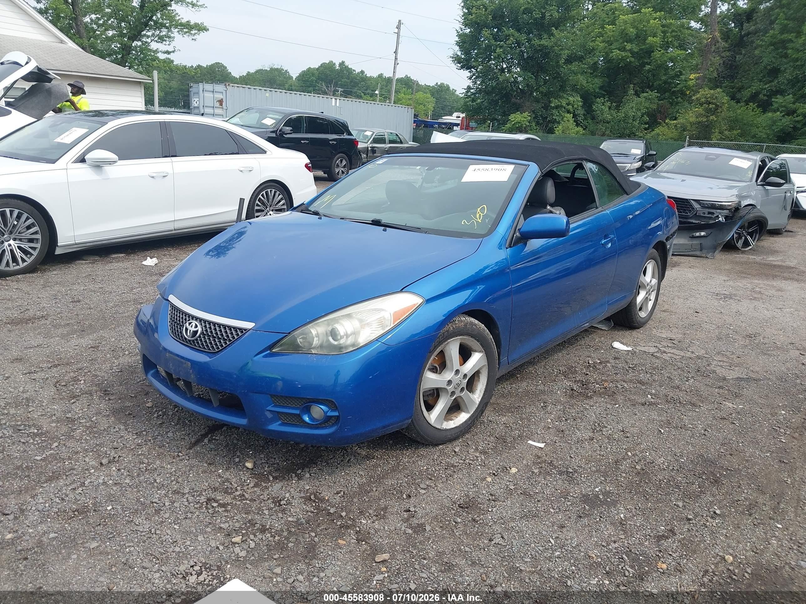 2007 Toyota Camry Solara Sle Синий vin: 4T1FA38P17U131480