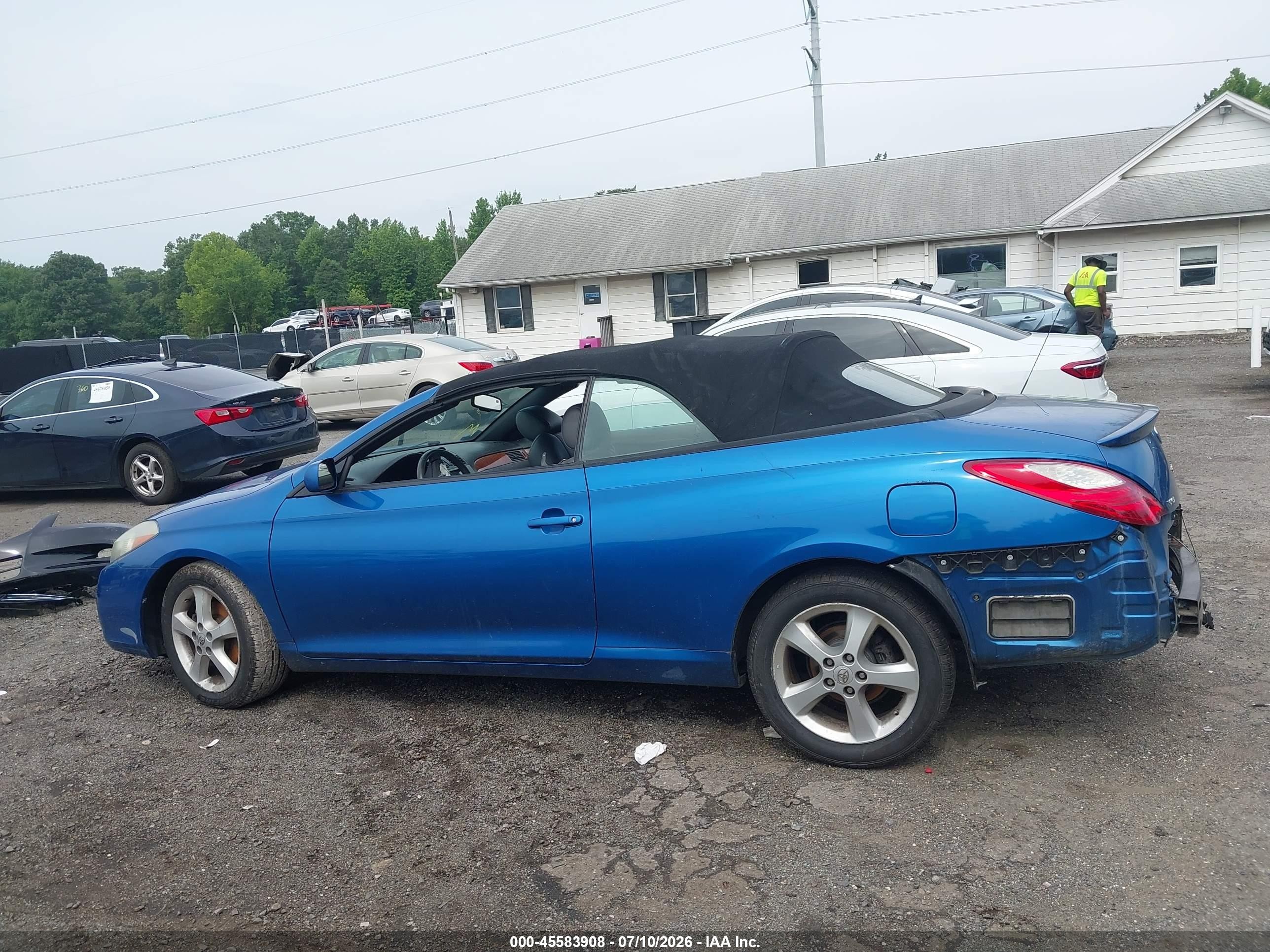 2007 Toyota Camry Solara Sle Синий vin: 4T1FA38P17U131480