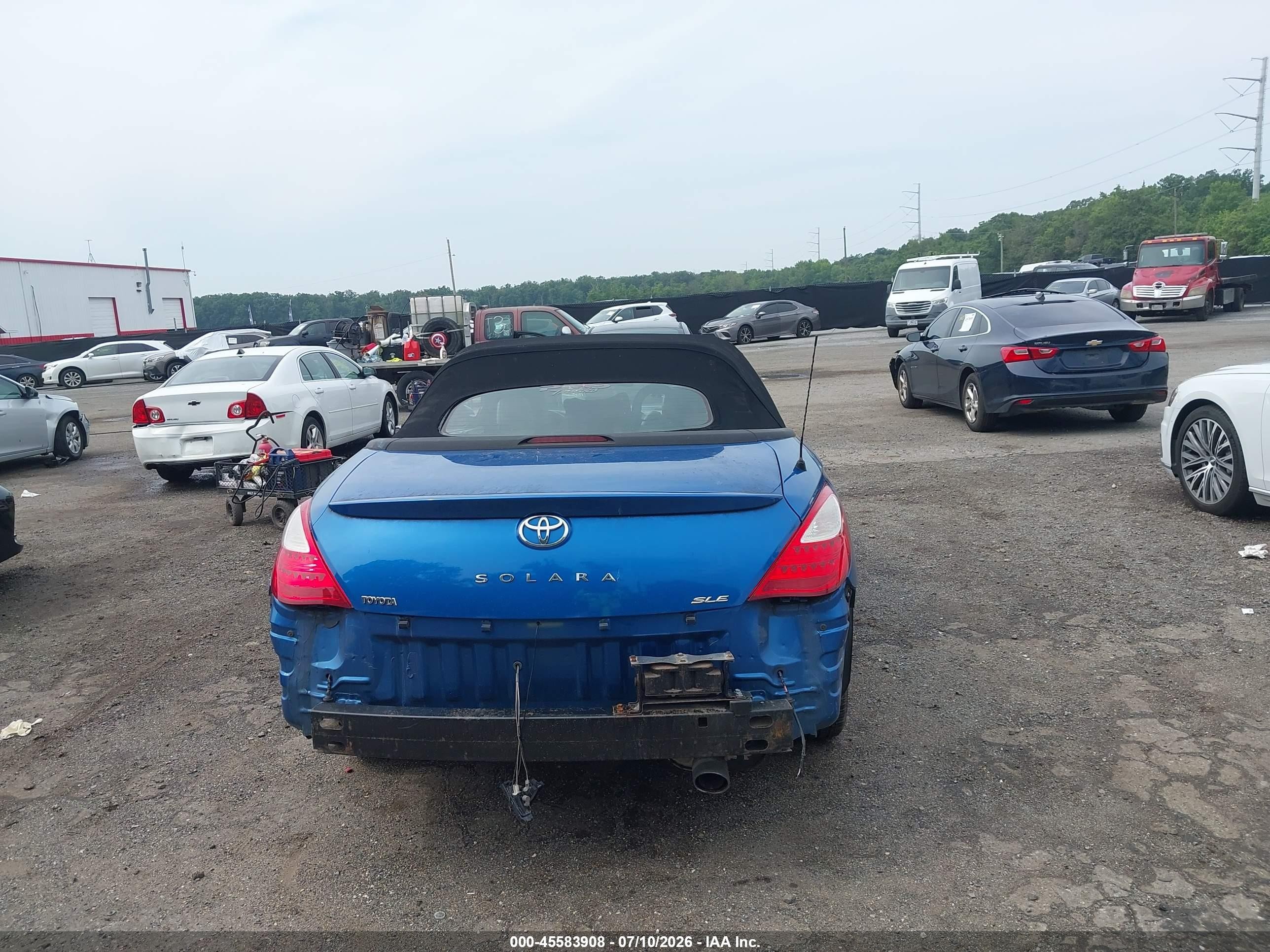 2007 Toyota Camry Solara Sle Синий vin: 4T1FA38P17U131480