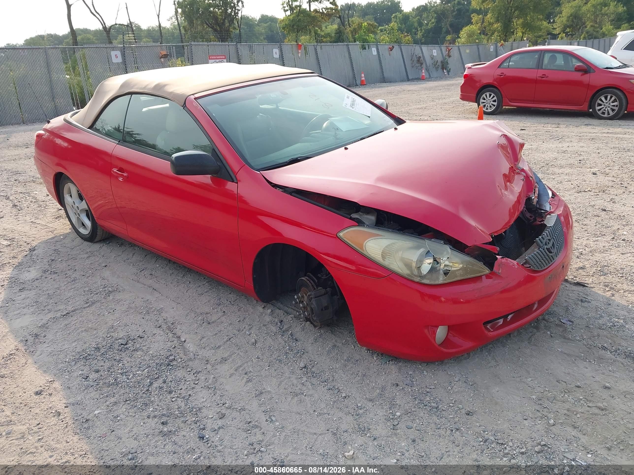 2005 Toyota Camry Solara Sle Красный vin: 4T1FA38P25U042532