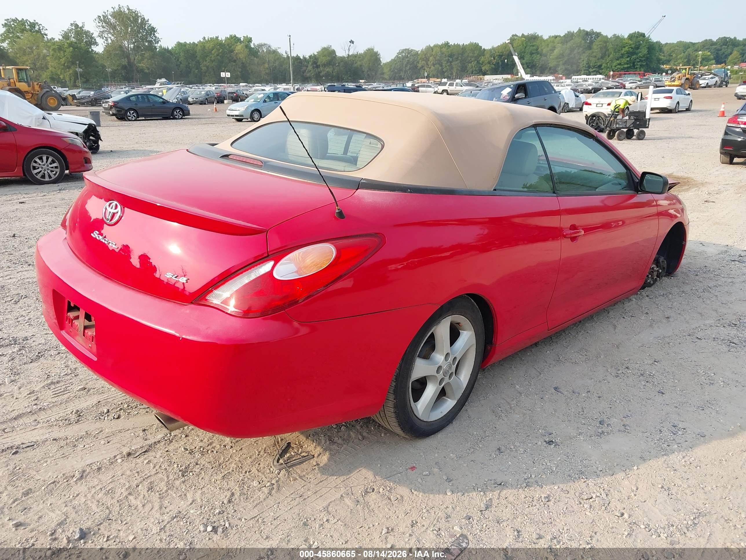 2005 Toyota Camry Solara Sle Red vin: 4T1FA38P25U042532