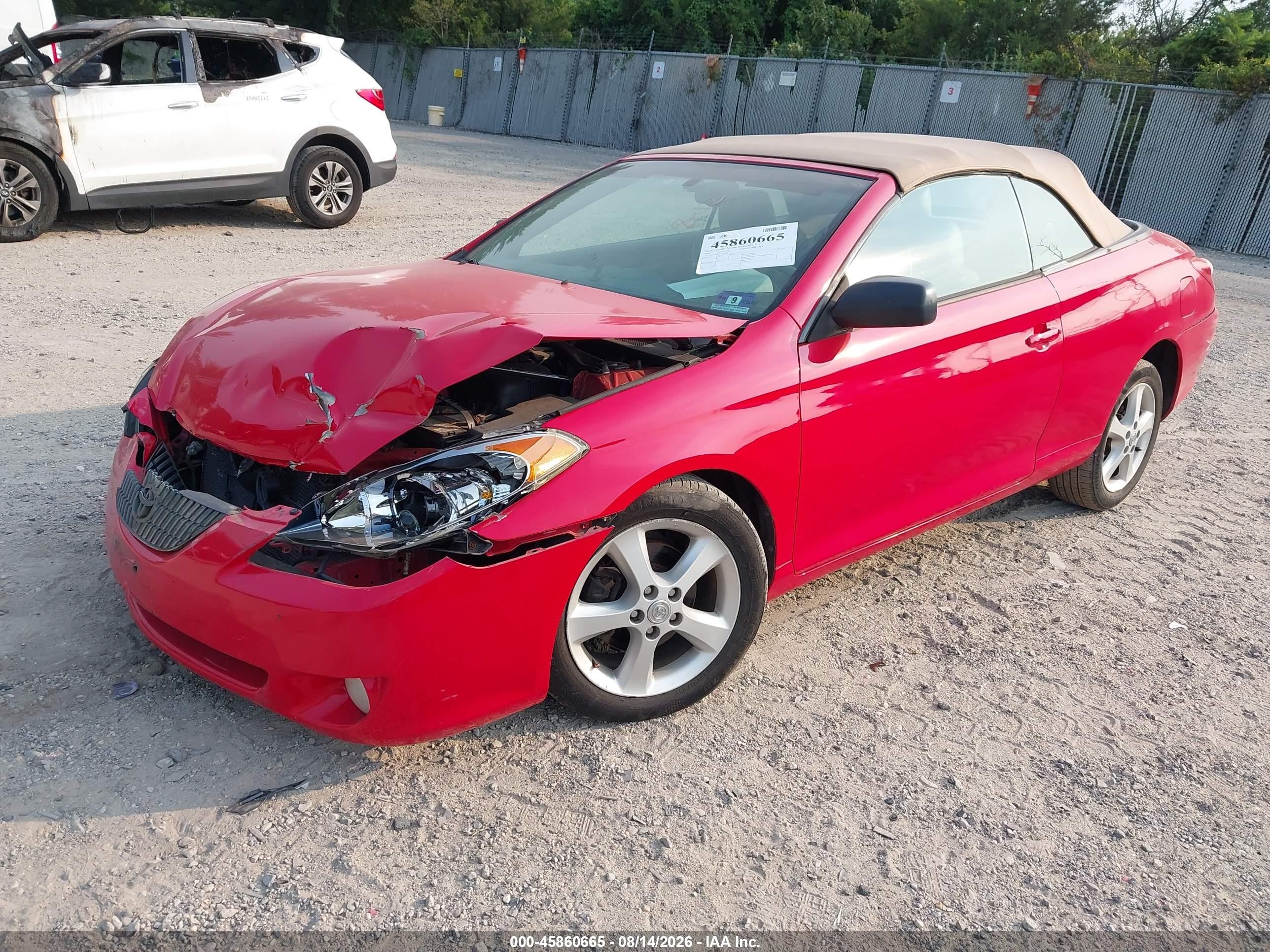 2005 Toyota Camry Solara Sle Red vin: 4T1FA38P25U042532