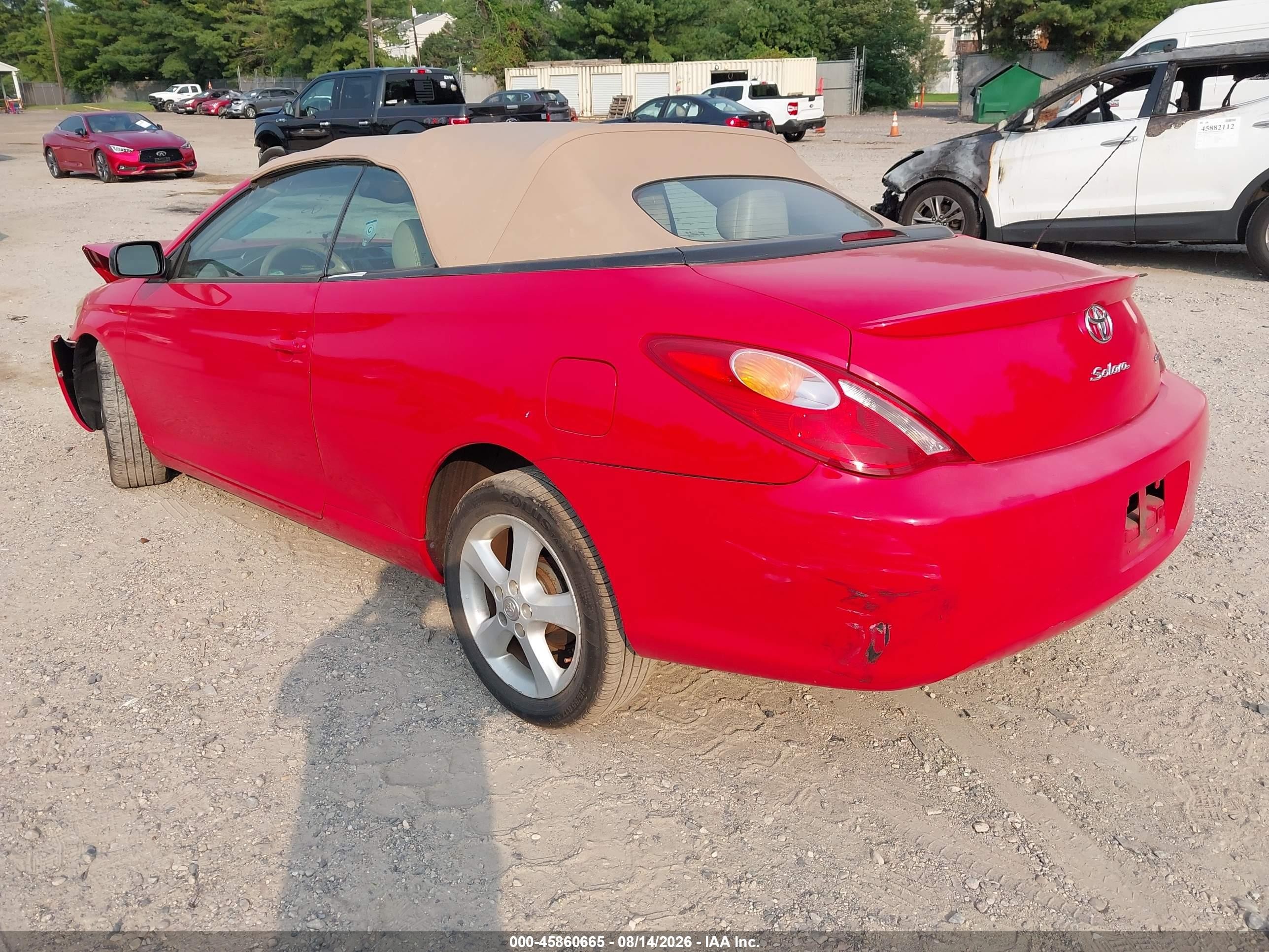 2005 Toyota Camry Solara Sle Red vin: 4T1FA38P25U042532
