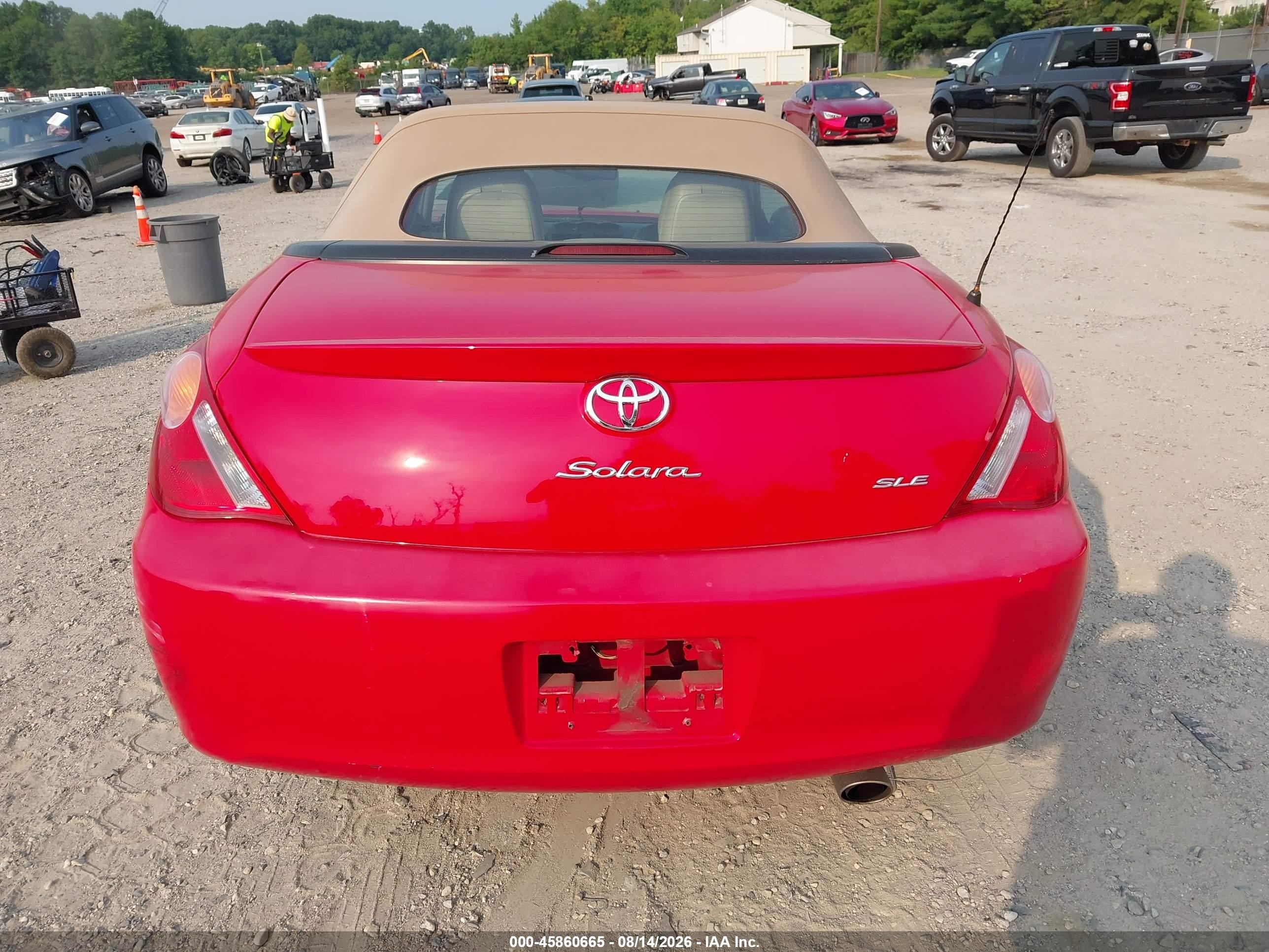 2005 Toyota Camry Solara Sle Red vin: 4T1FA38P25U042532