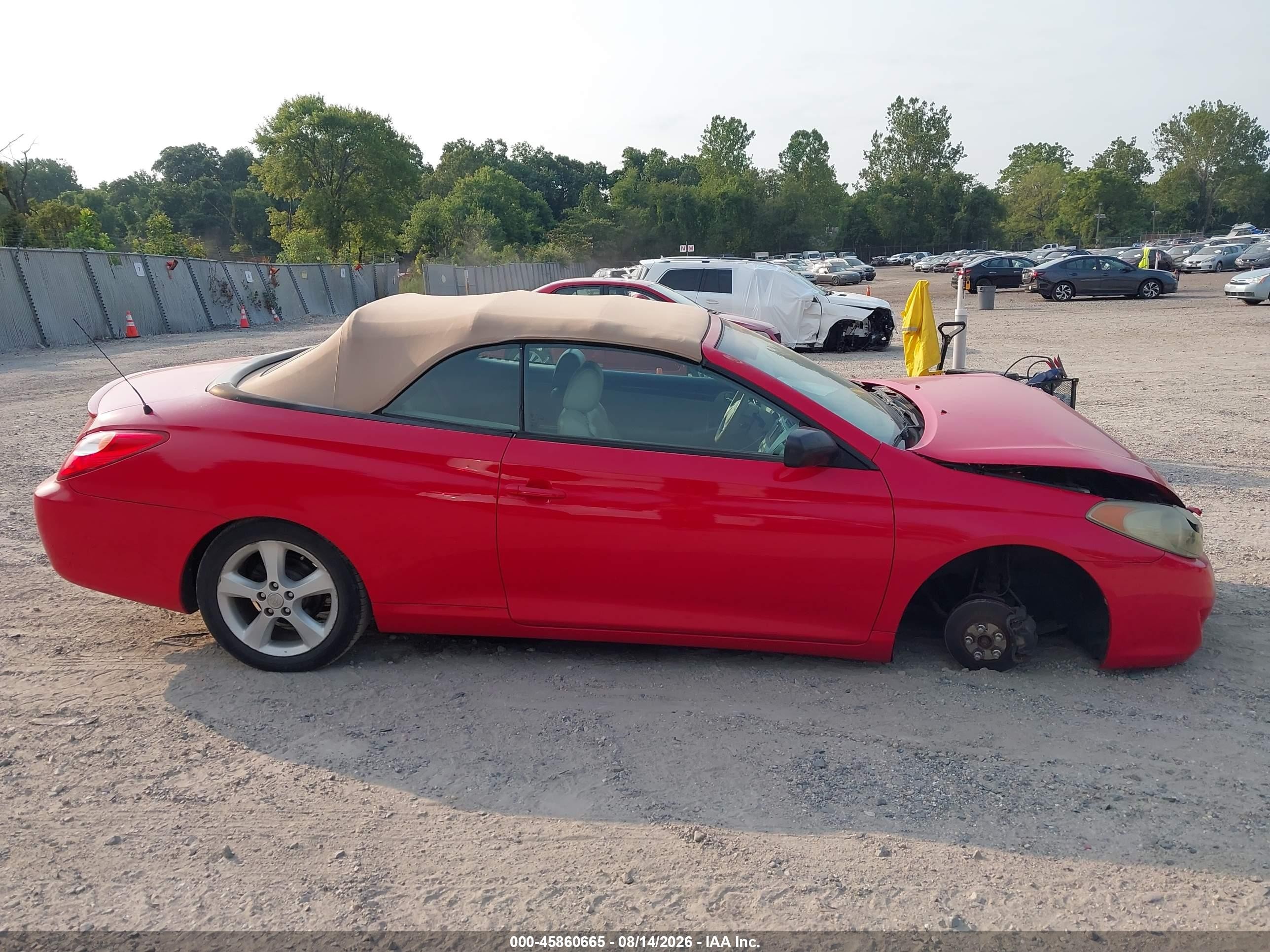 2005 Toyota Camry Solara Sle Red vin: 4T1FA38P25U042532