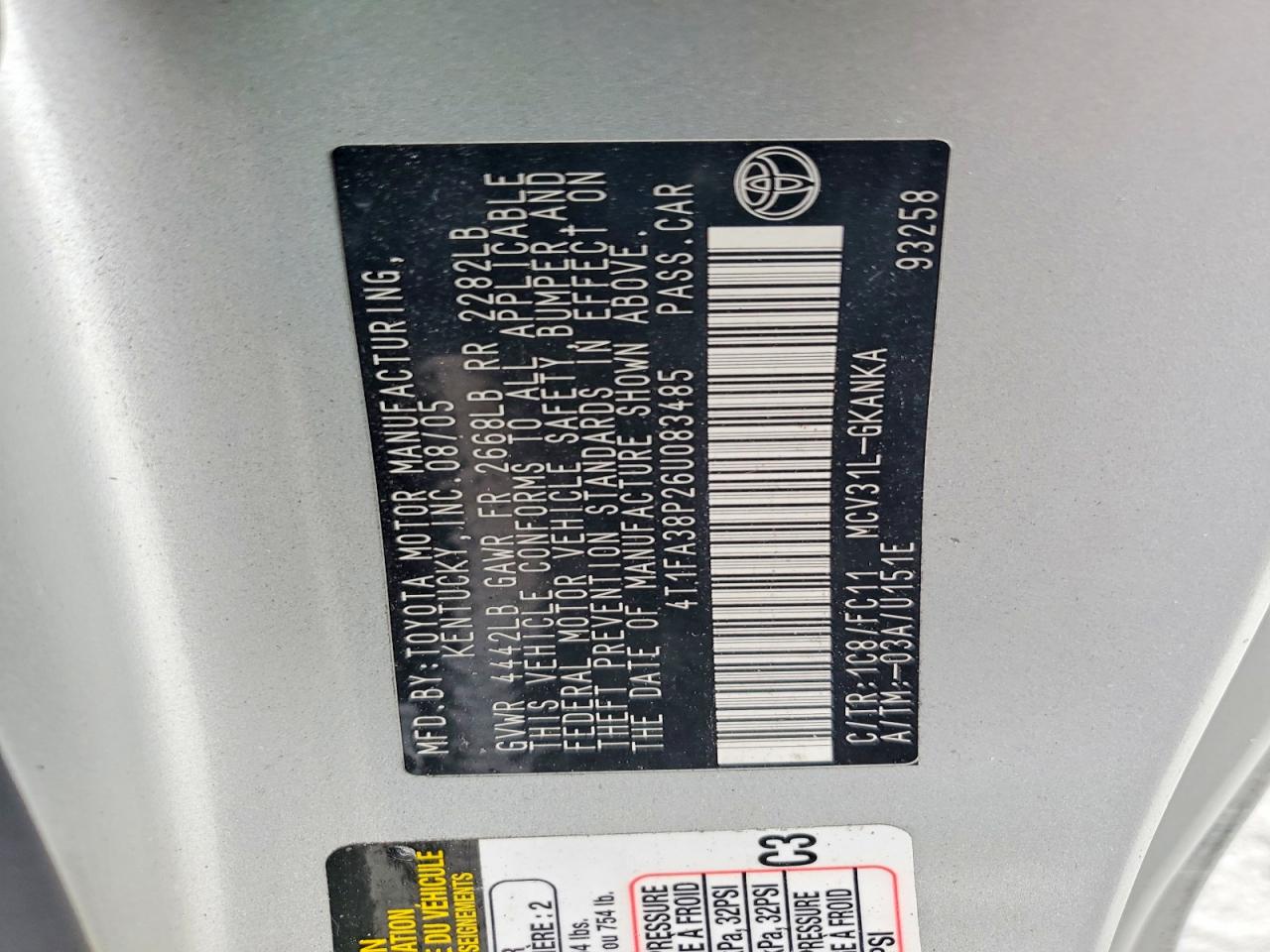 2006 Toyota Camry Solara Se V6 Silver vin: 4T1FA38P26U083485