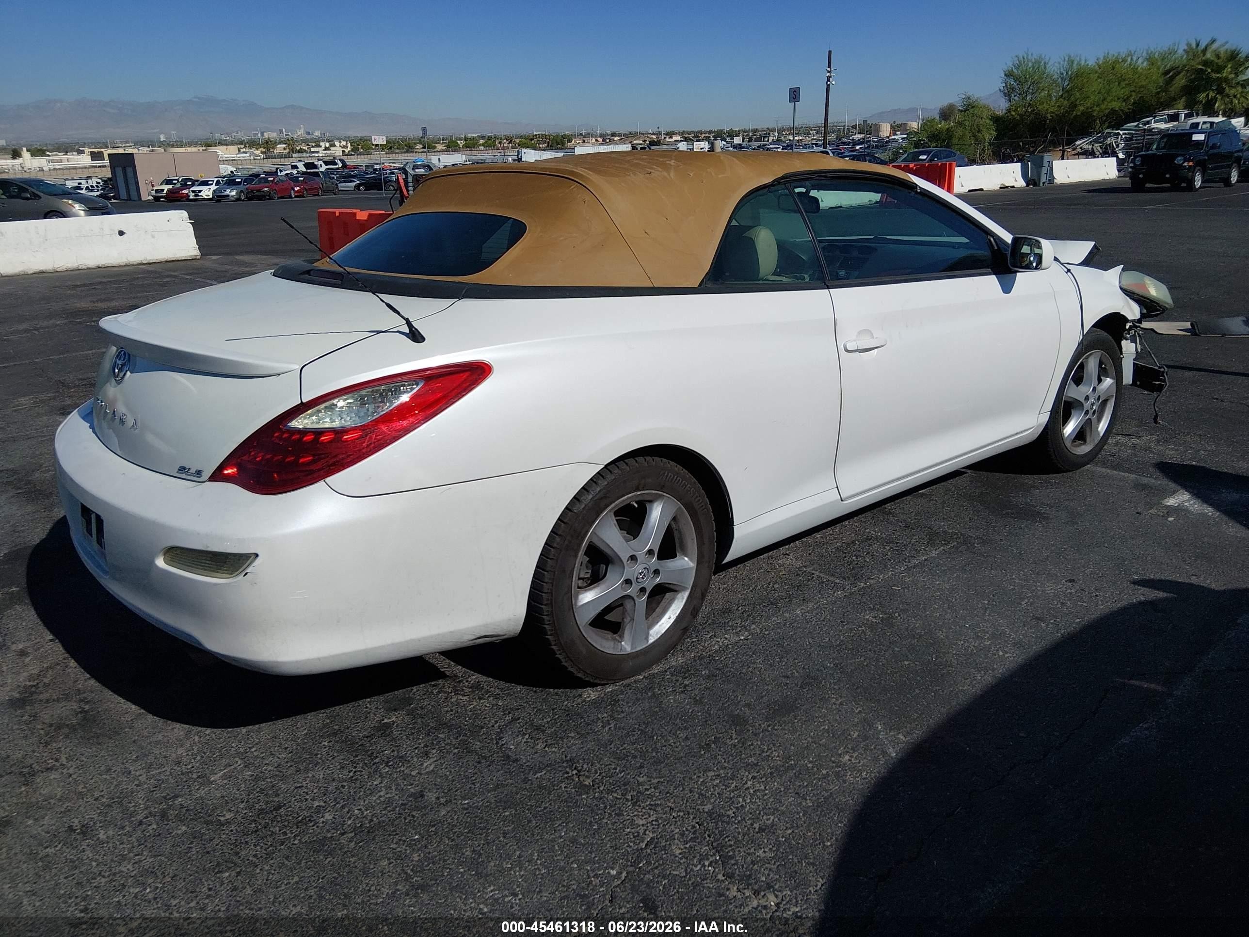 2007 Toyota Camry Solara Sle Белый vin: 4T1FA38P27U109293