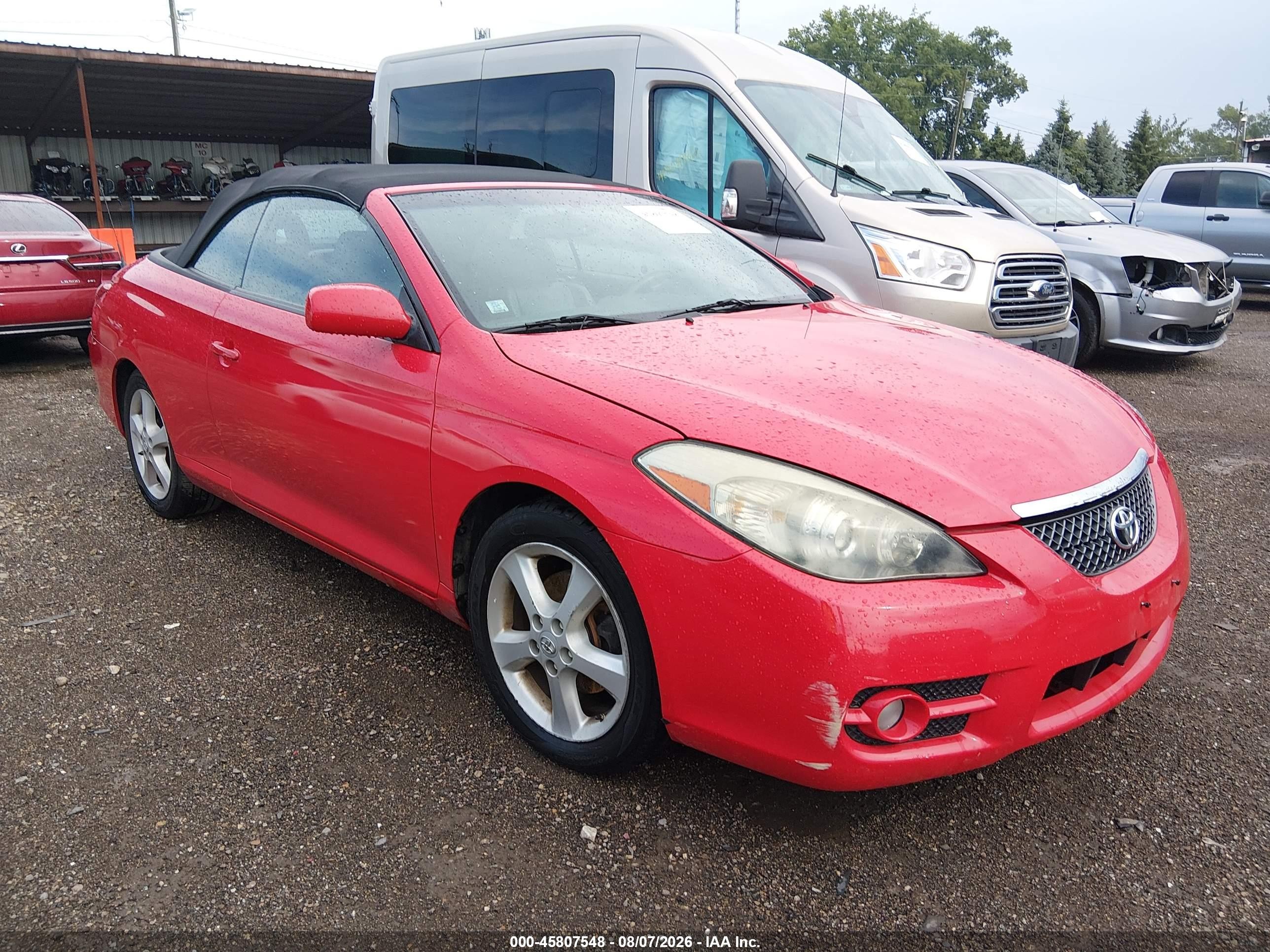 2007 Toyota Camry Solara Sle Красный vin: 4T1FA38P27U127910