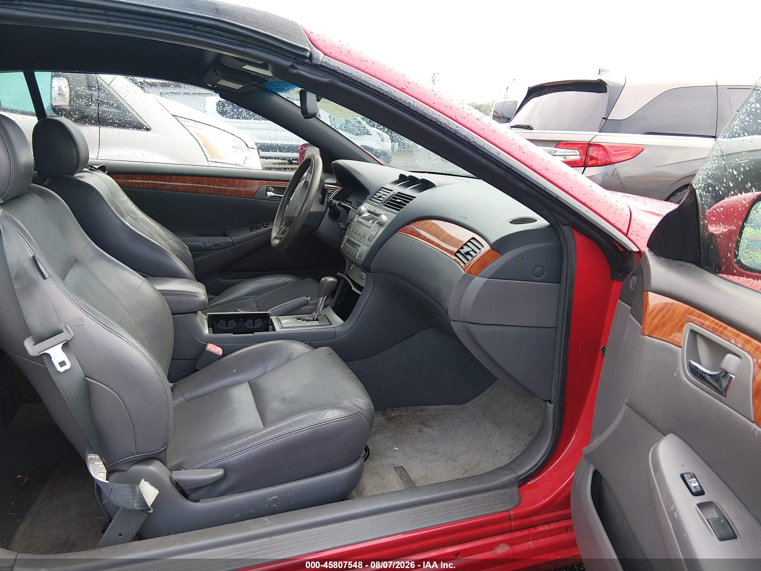 2007 Toyota Camry Solara Sle Red vin: 4T1FA38P27U127910