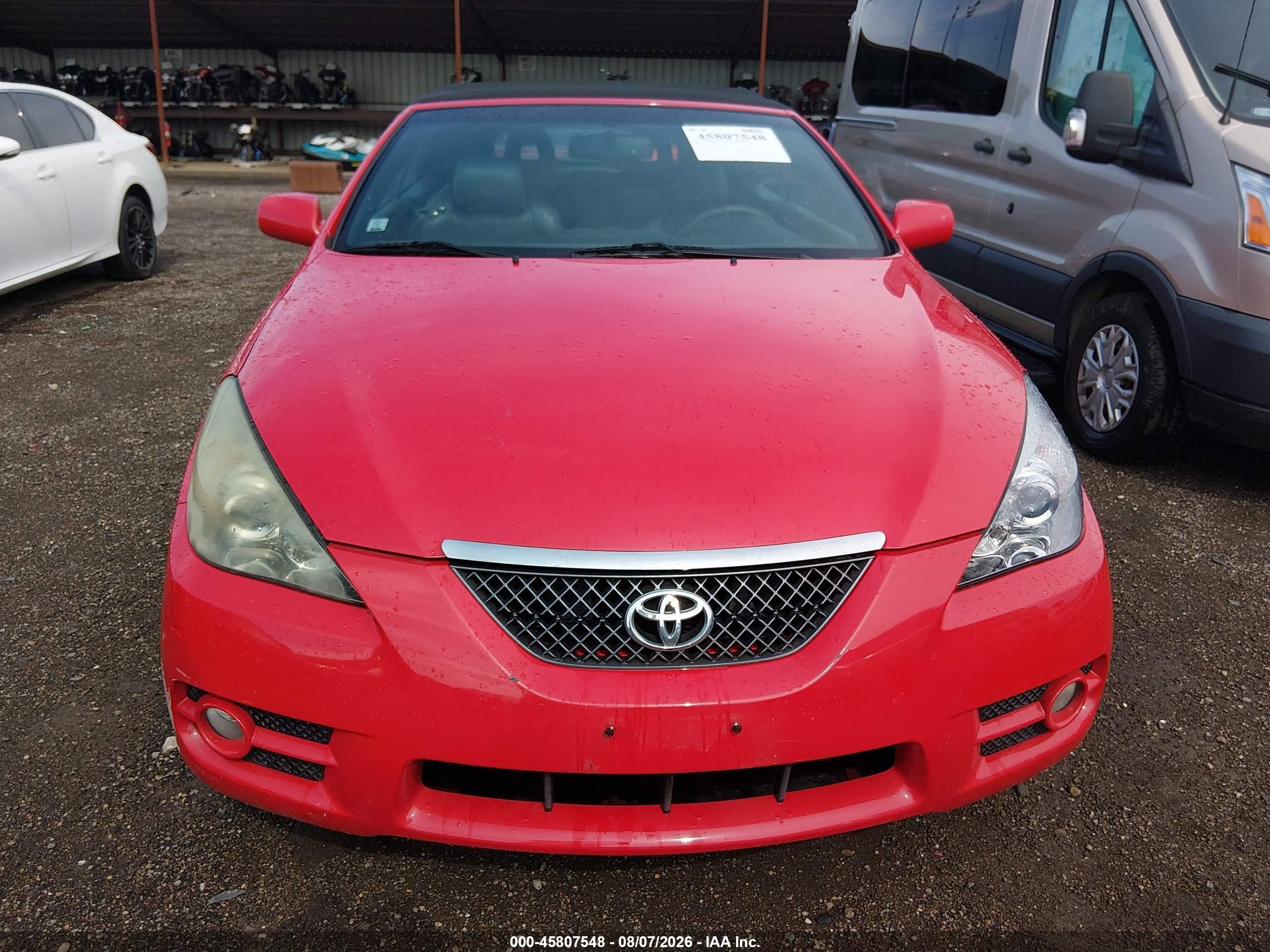 2007 Toyota Camry Solara Sle Red vin: 4T1FA38P27U127910