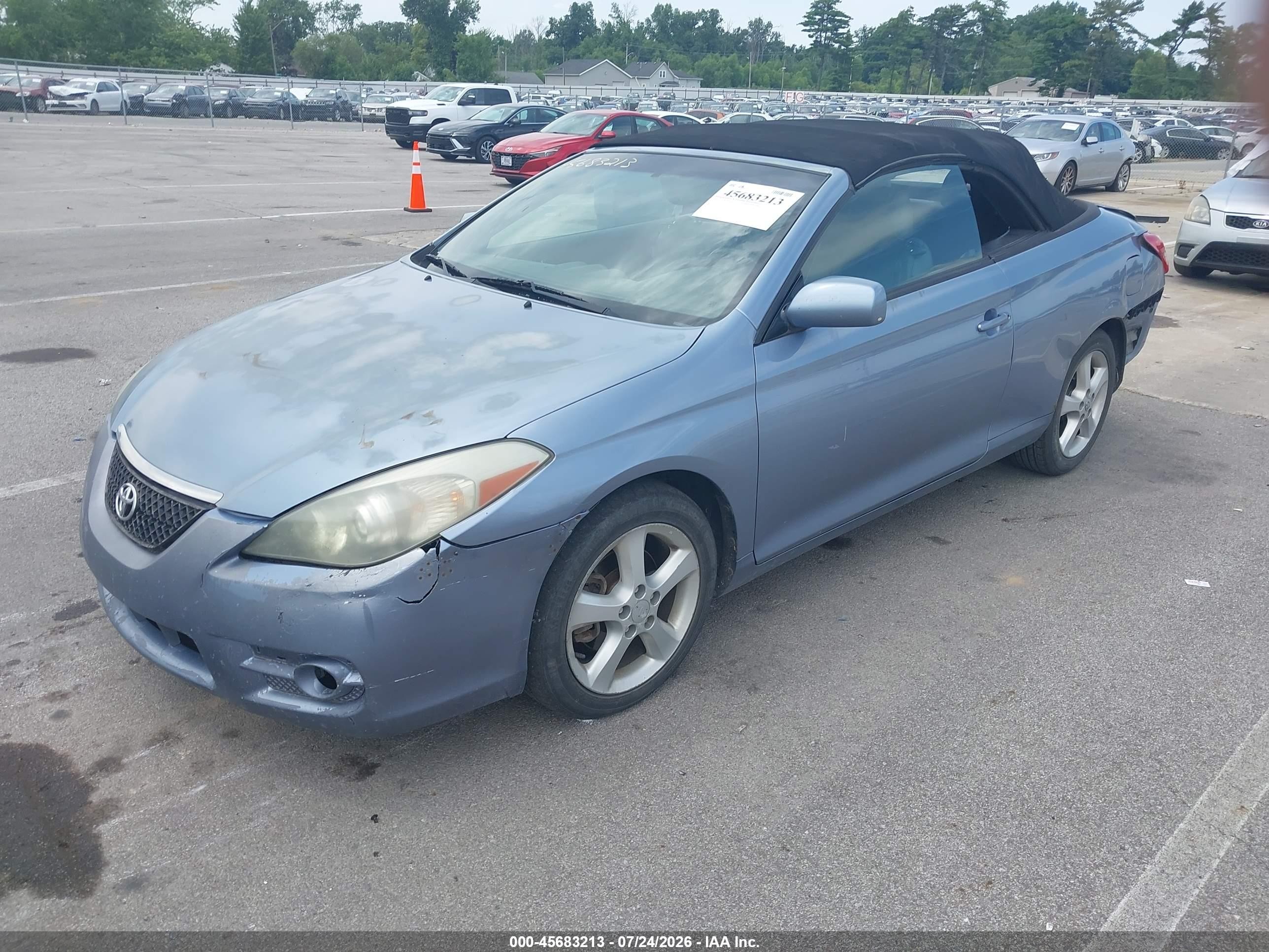 2007 Toyota Camry Solara Sle Blue vin: 4T1FA38P27U133819