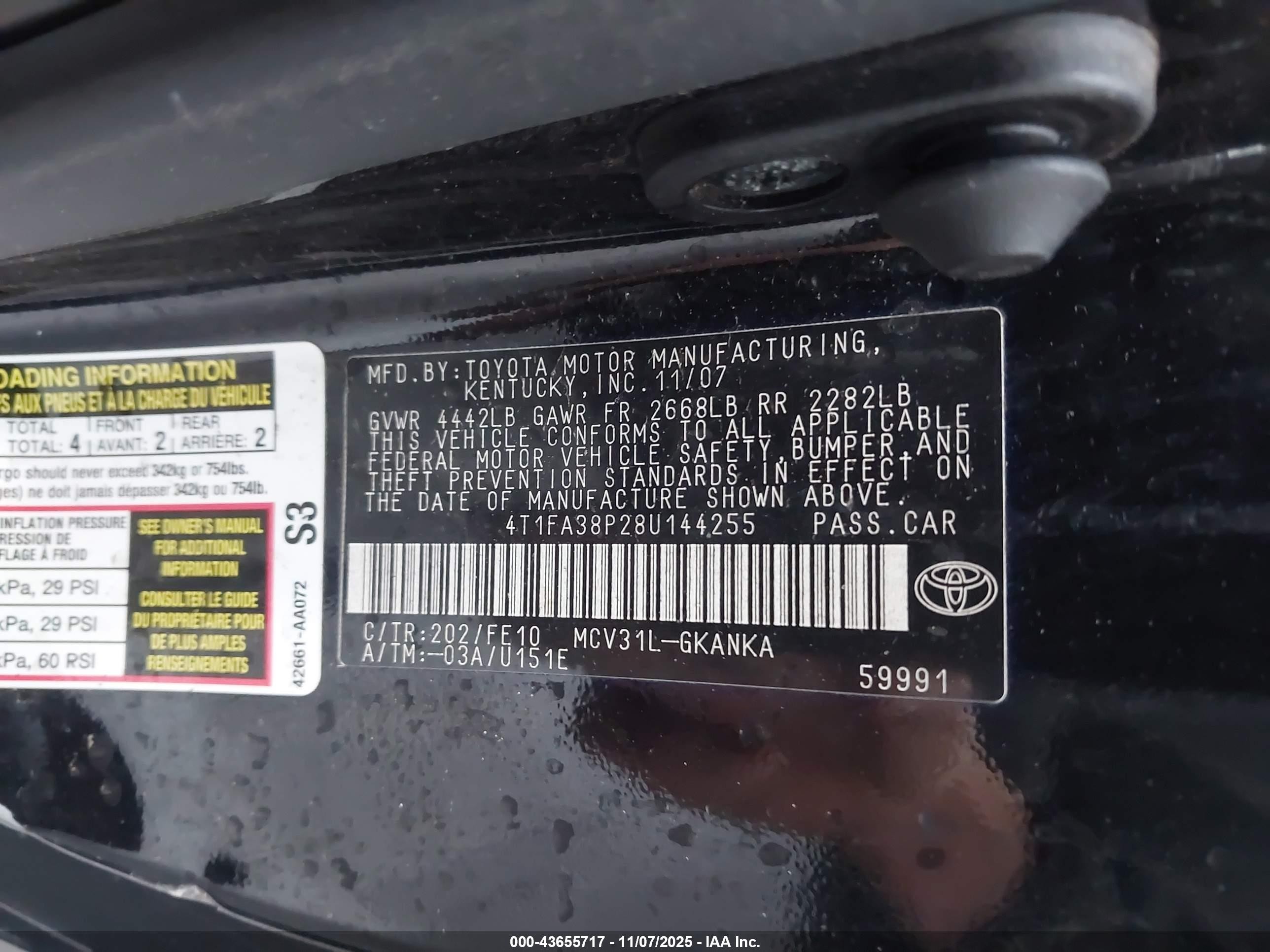 2008 Toyota Camry Solara Se Black vin: 4T1FA38P28U144255