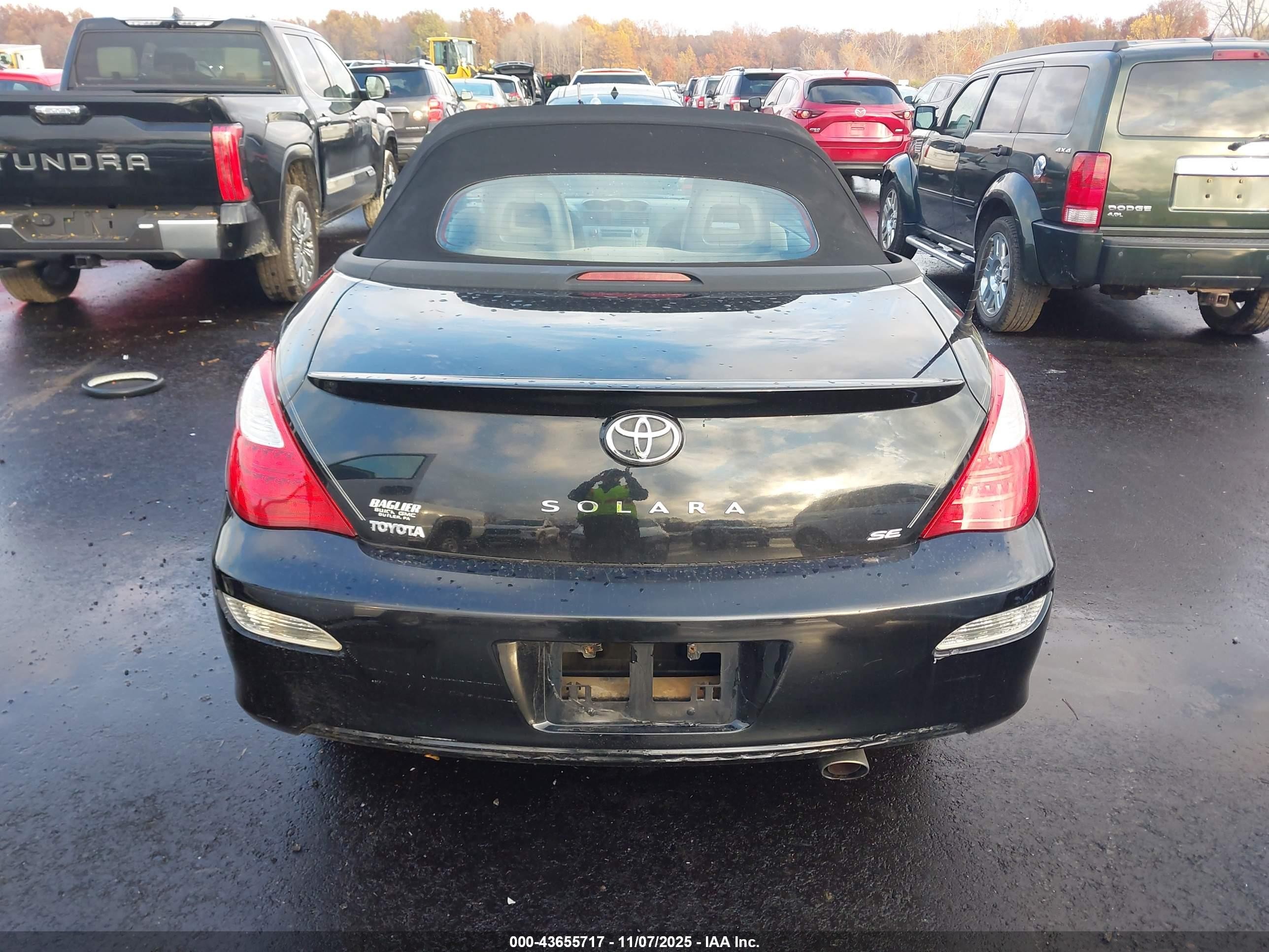 2008 Toyota Camry Solara Se Black vin: 4T1FA38P28U144255
