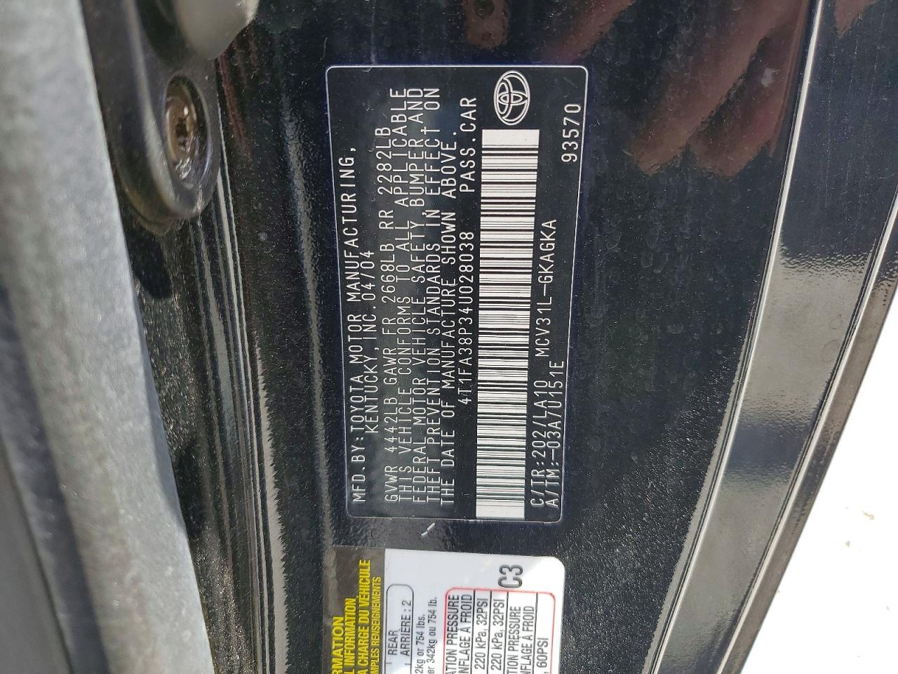 2004 Toyota Camry Solara Sle V6 Black vin: 4T1FA38P34U028038