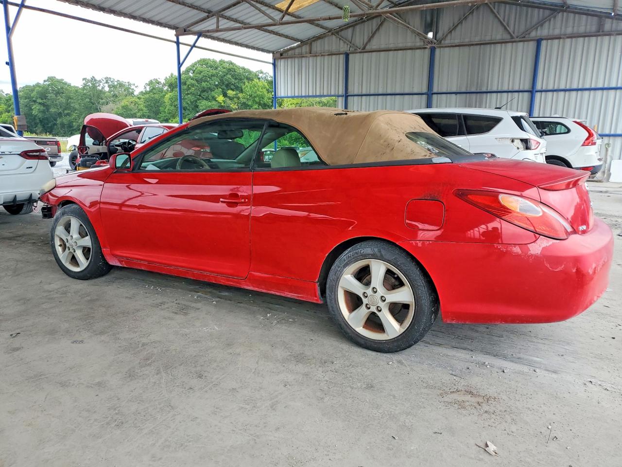 2005 Toyota Camry Solara Sle V6 Red vin: 4T1FA38P35U047156