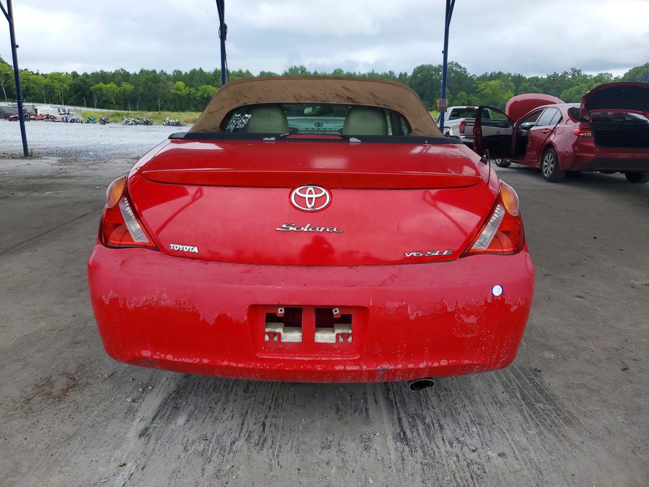 2005 Toyota Camry Solara Sle V6 Red vin: 4T1FA38P35U047156