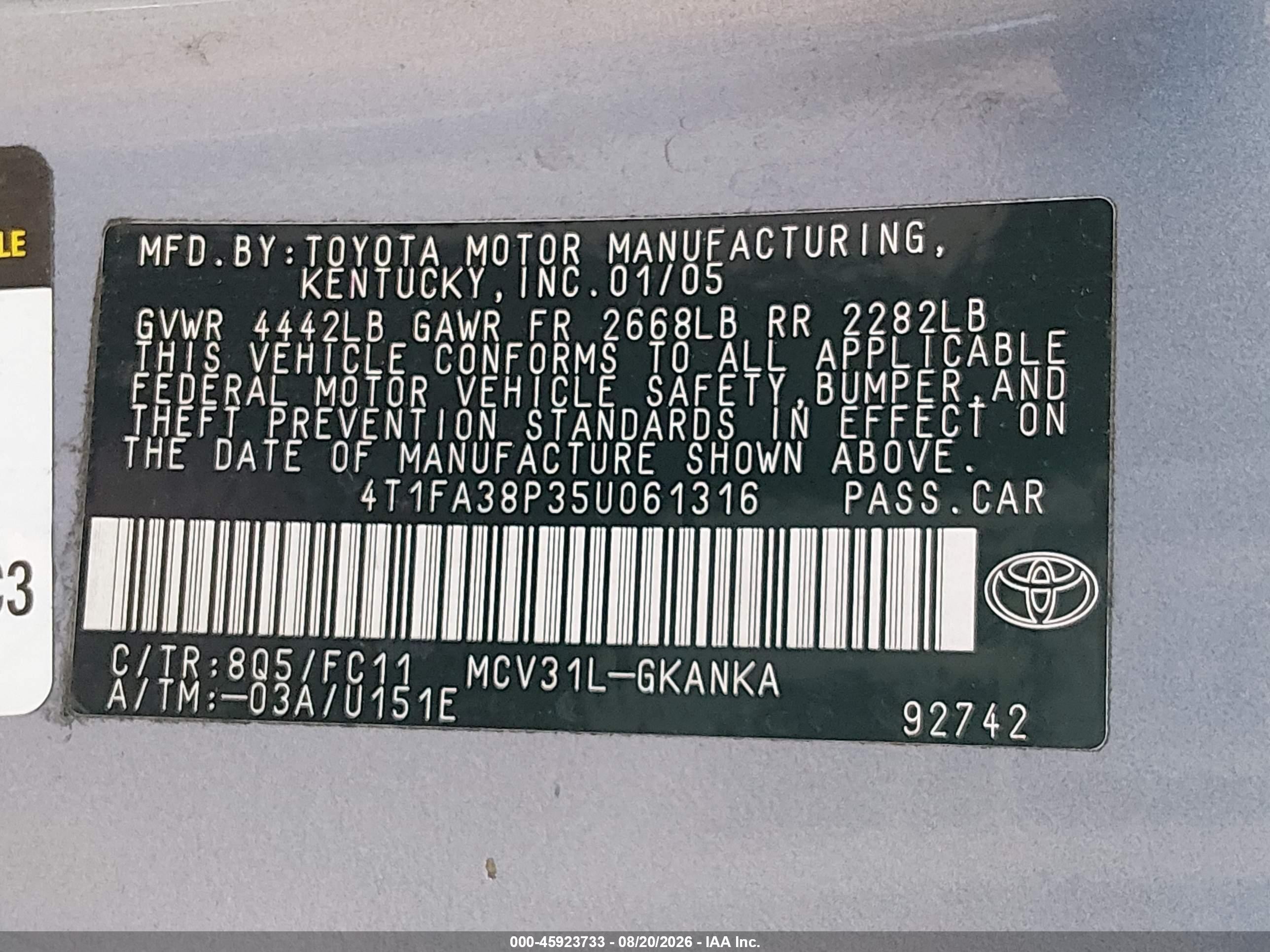 2005 Toyota Camry Solara Se Light Blue vin: 4T1FA38P35U061316