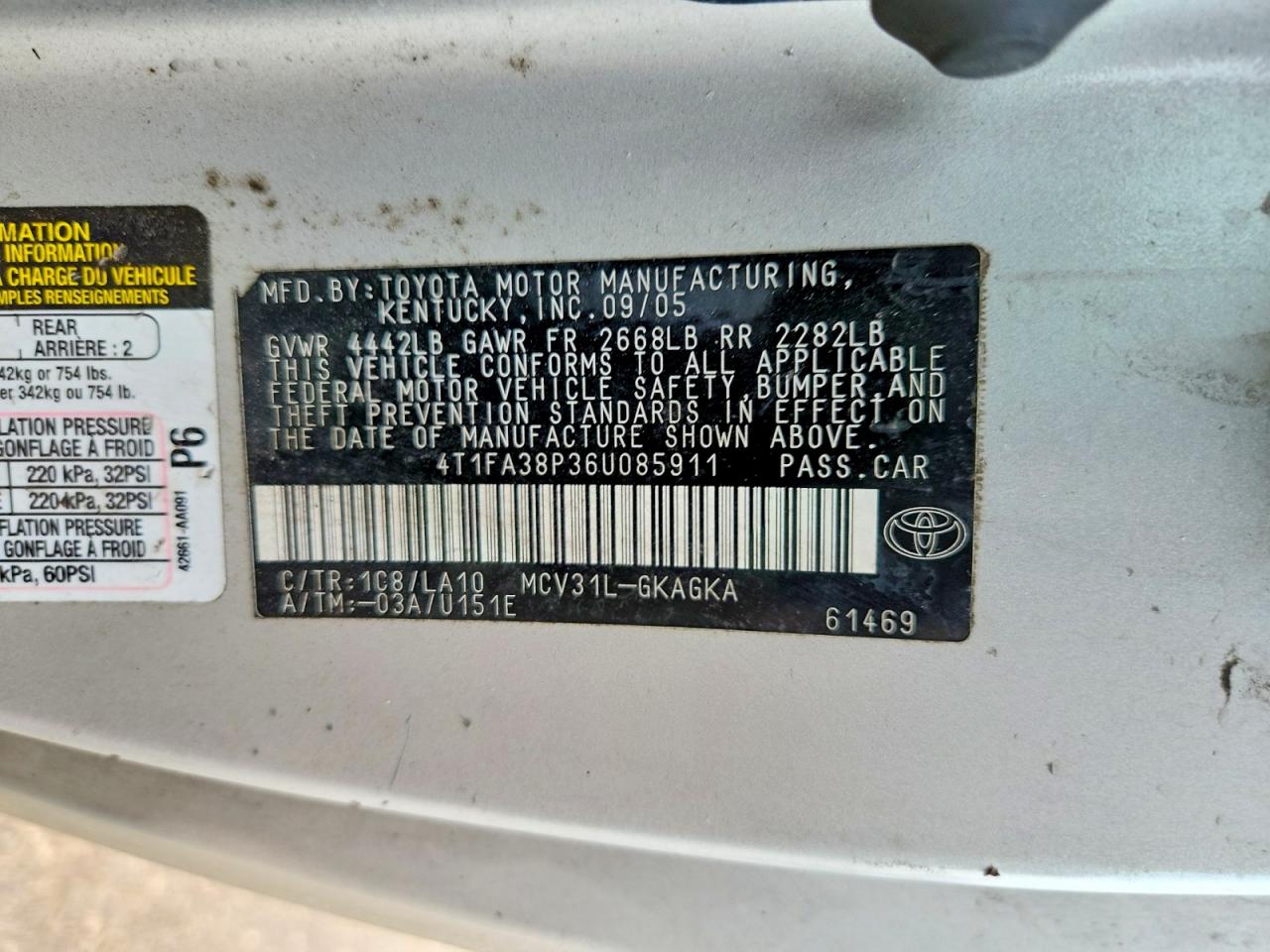 2006 Toyota Camry Solara Sle V6 Gray vin: 4T1FA38P36U085911