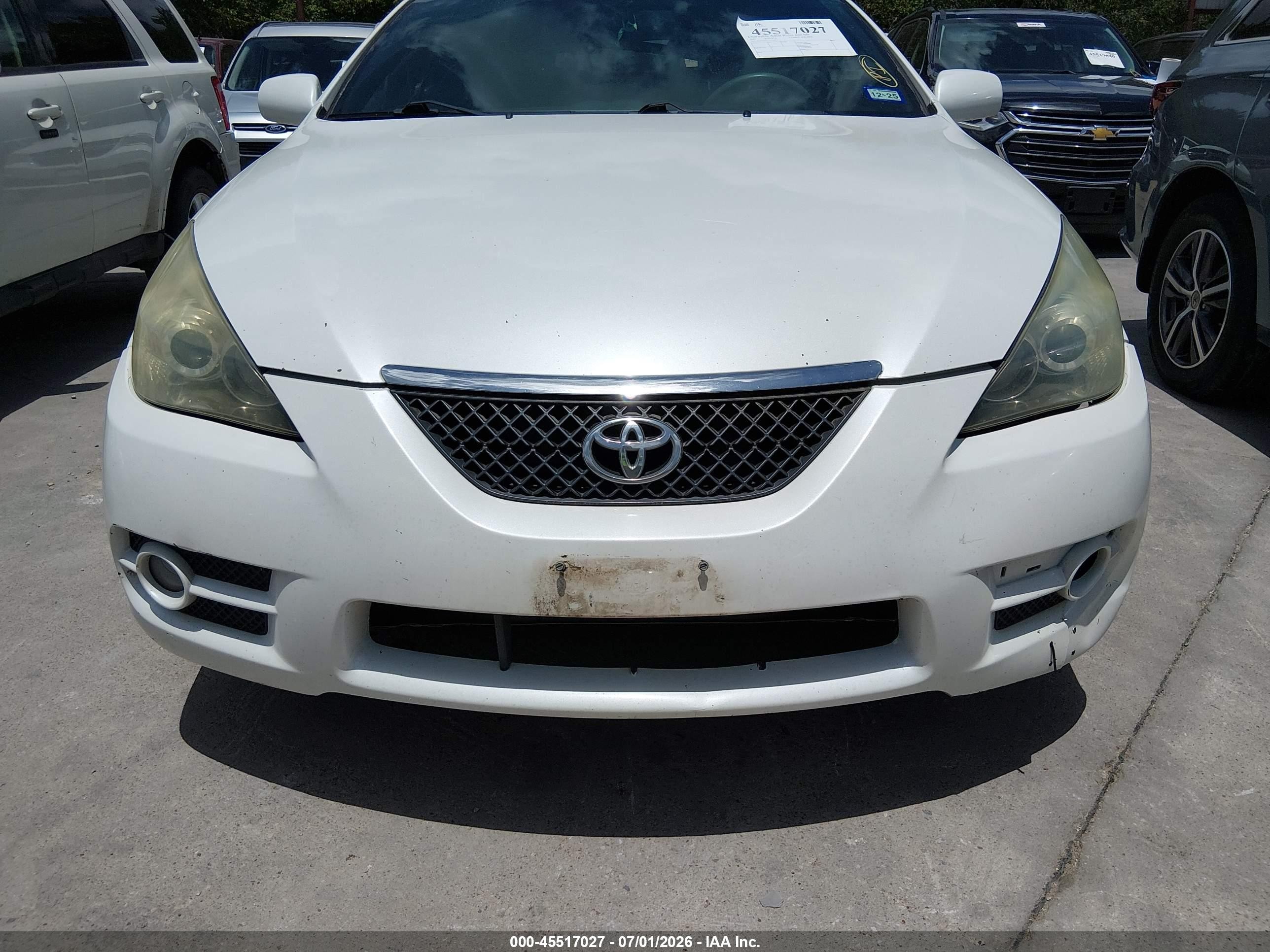 2007 Toyota Camry Solara Sle White vin: 4T1FA38P37U114857