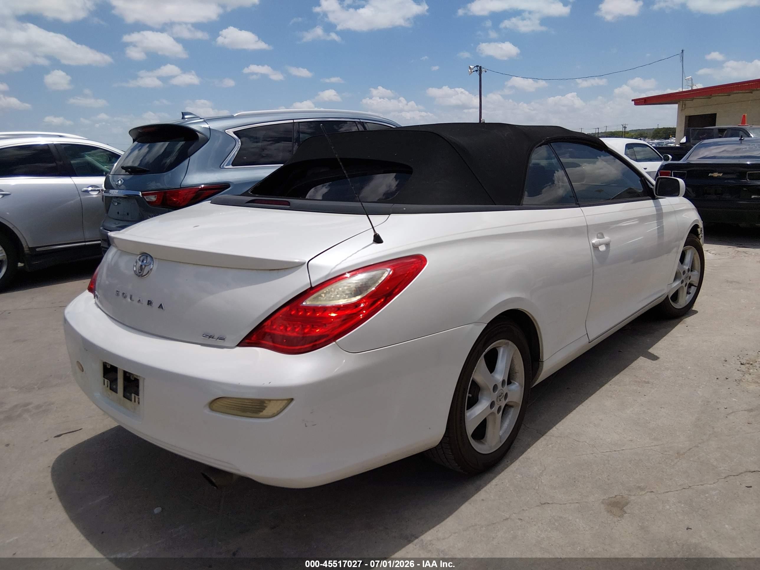 2007 Toyota Camry Solara Sle White vin: 4T1FA38P37U114857