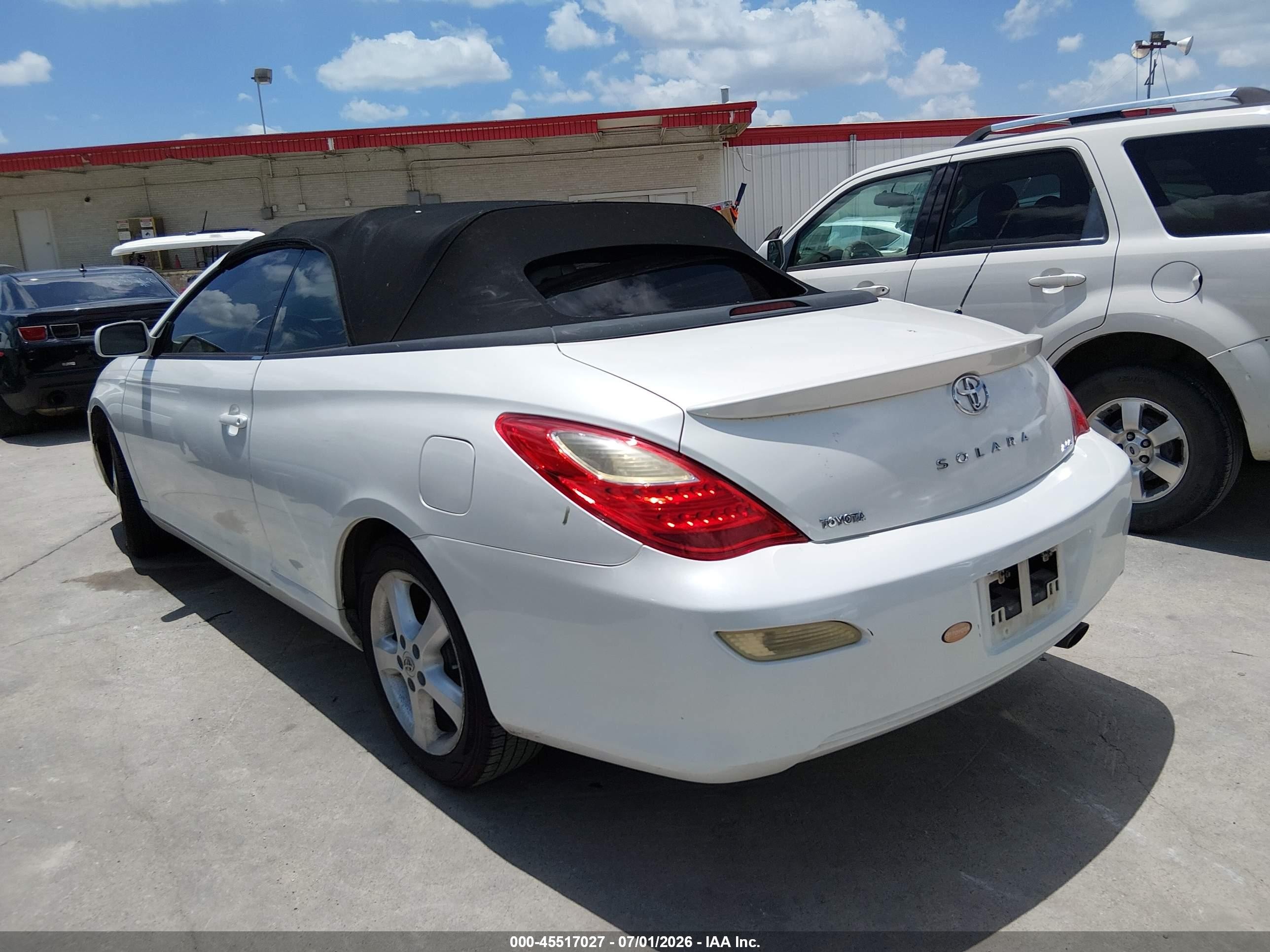 2007 Toyota Camry Solara Sle White vin: 4T1FA38P37U114857