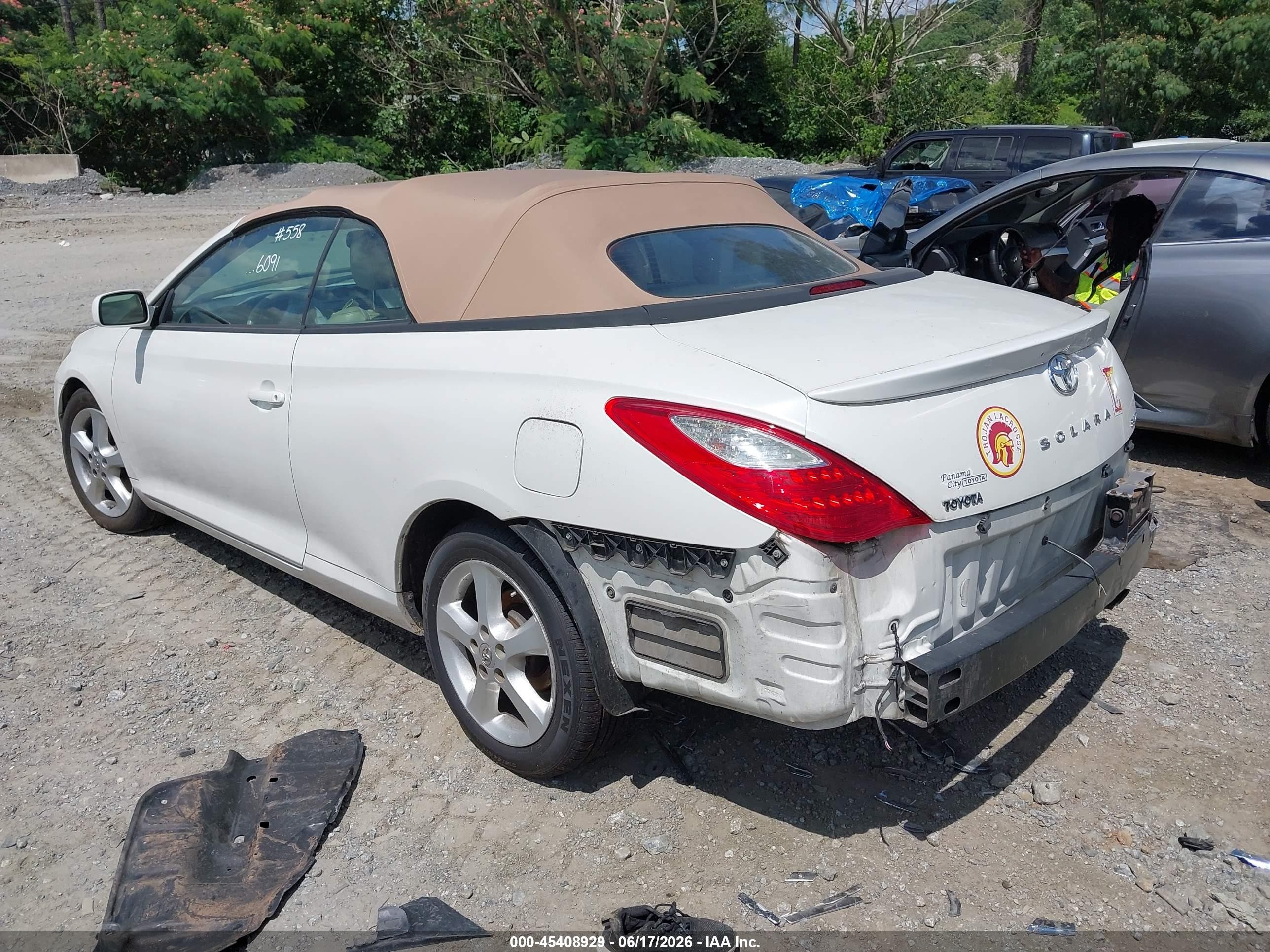 2007 Toyota Camry Solara Sle White vin: 4T1FA38P37U116091