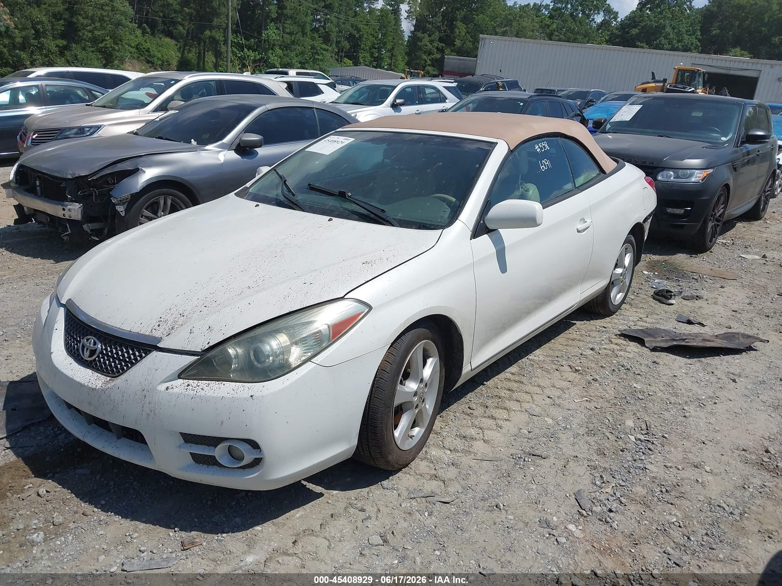 2007 Toyota Camry Solara Sle White vin: 4T1FA38P37U116091