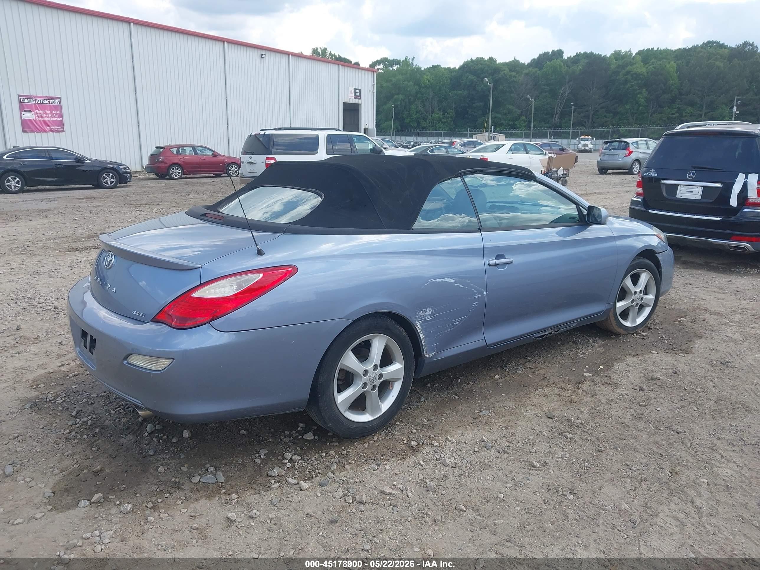 2007 Toyota Camry Solara Sle Blue vin: 4T1FA38P37U123106