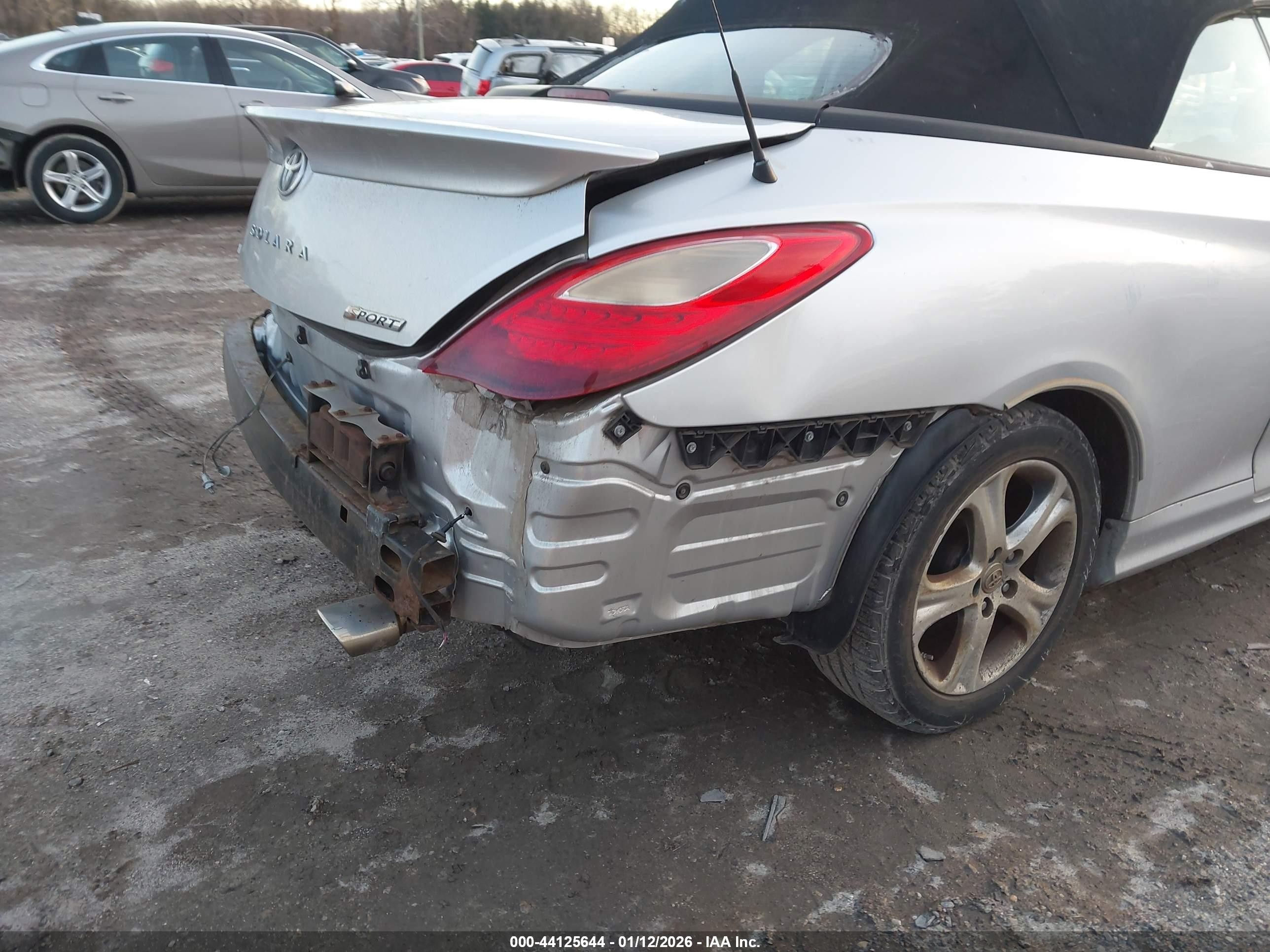 2008 Toyota Camry Solara Sport Silver vin: 4T1FA38P38U154132