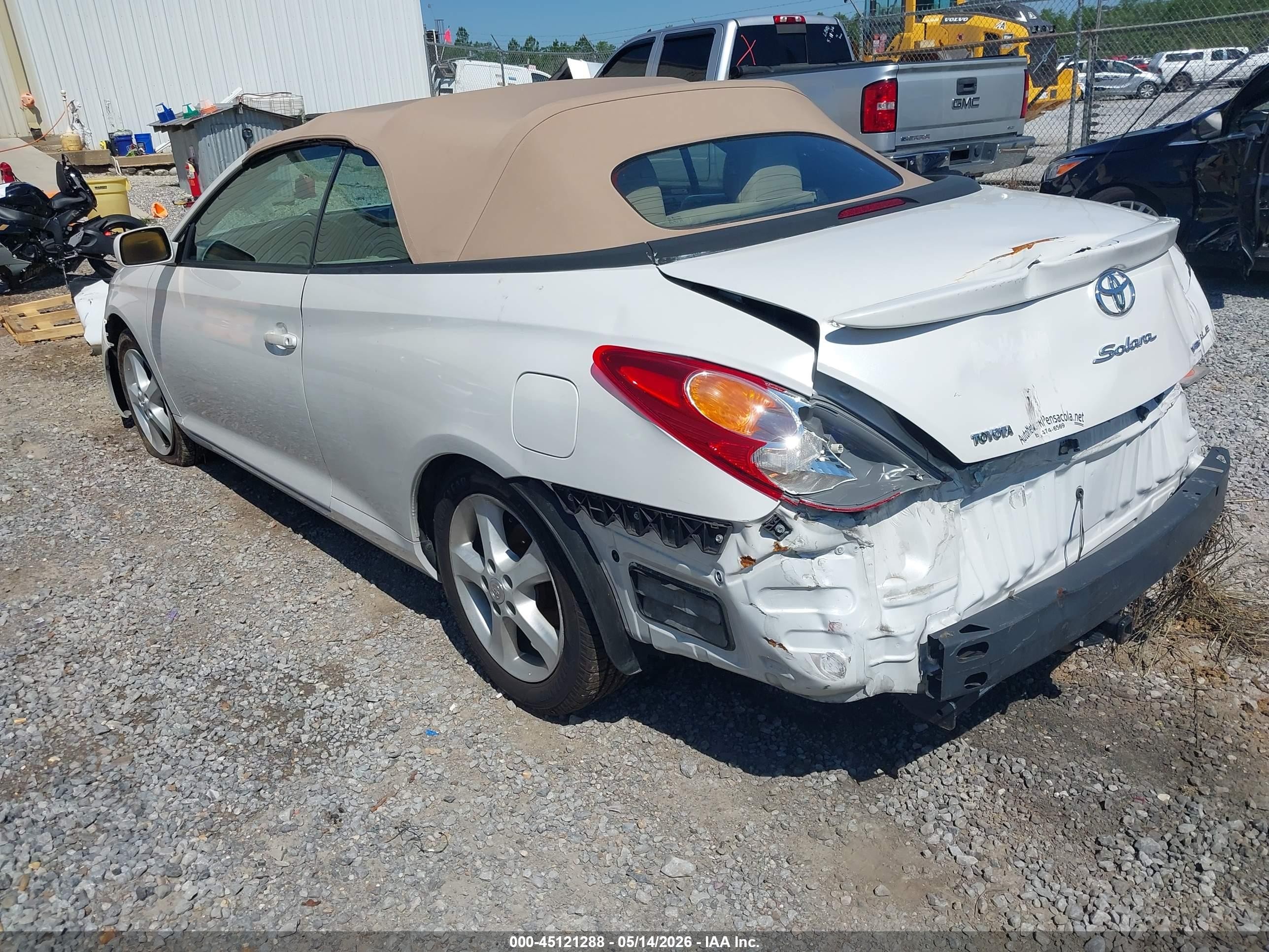 2005 Toyota Camry Solara Sle White vin: 4T1FA38P45U054441