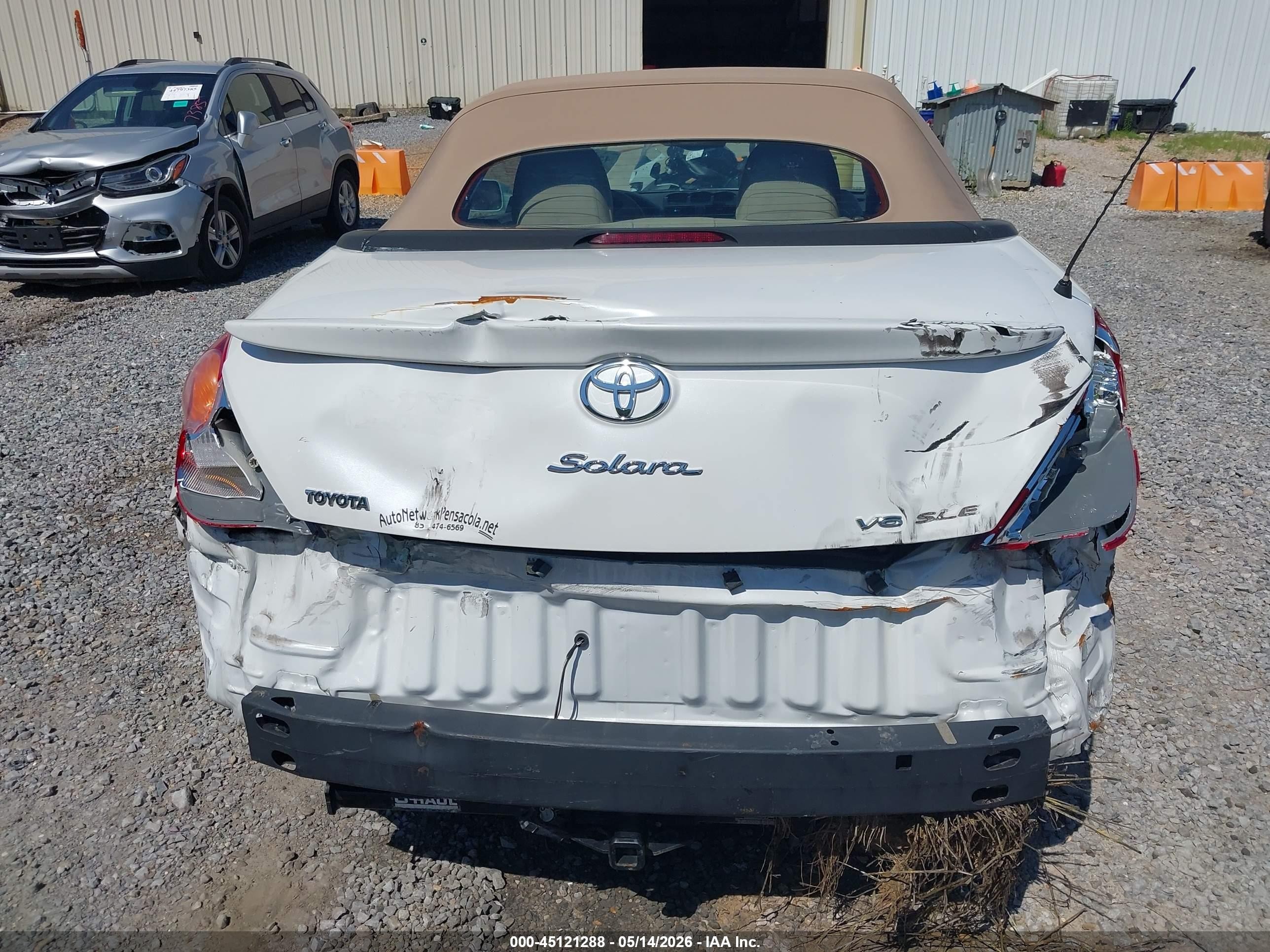 2005 Toyota Camry Solara Sle White vin: 4T1FA38P45U054441