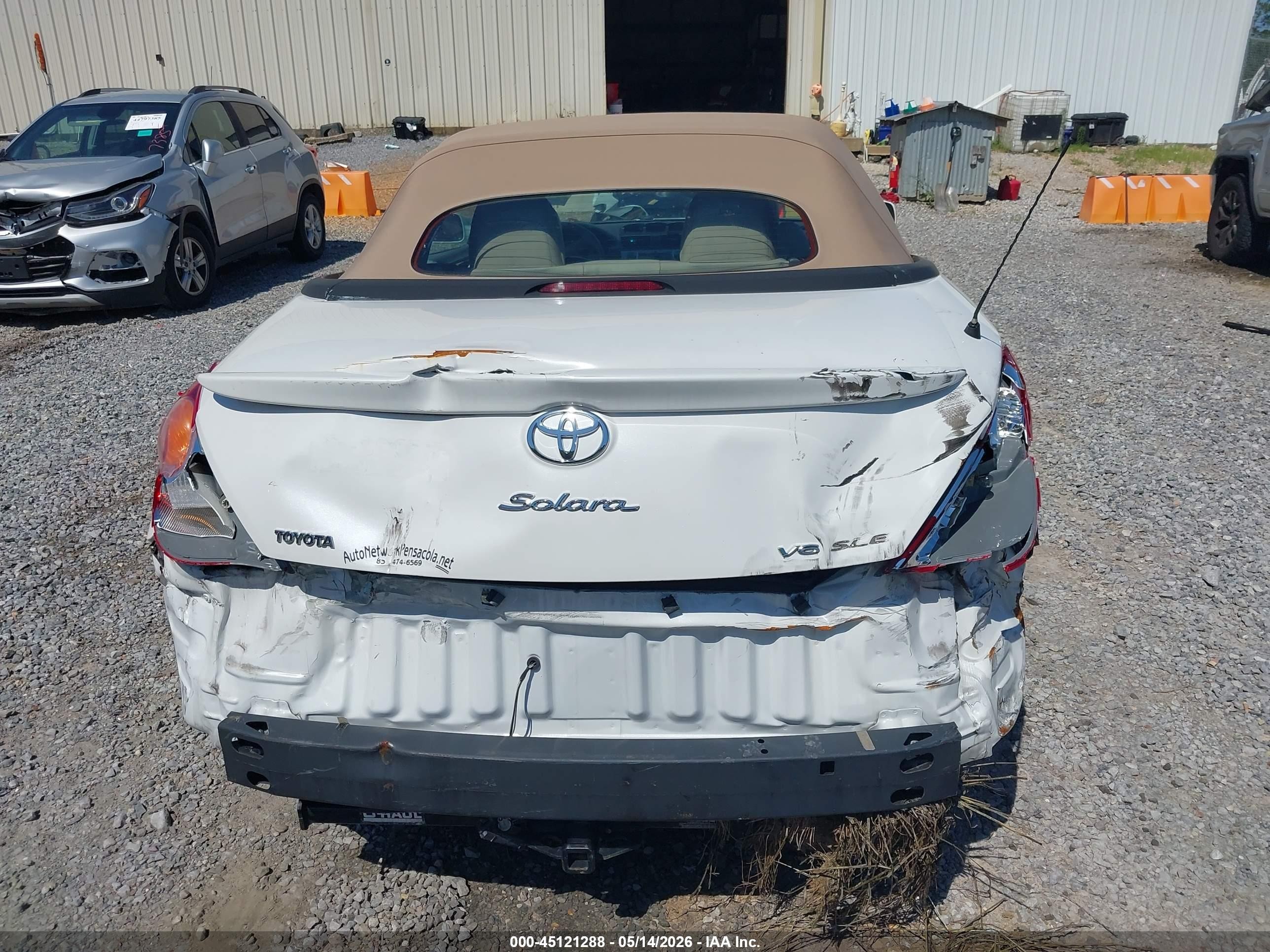 2005 Toyota Camry Solara Sle White vin: 4T1FA38P45U054441
