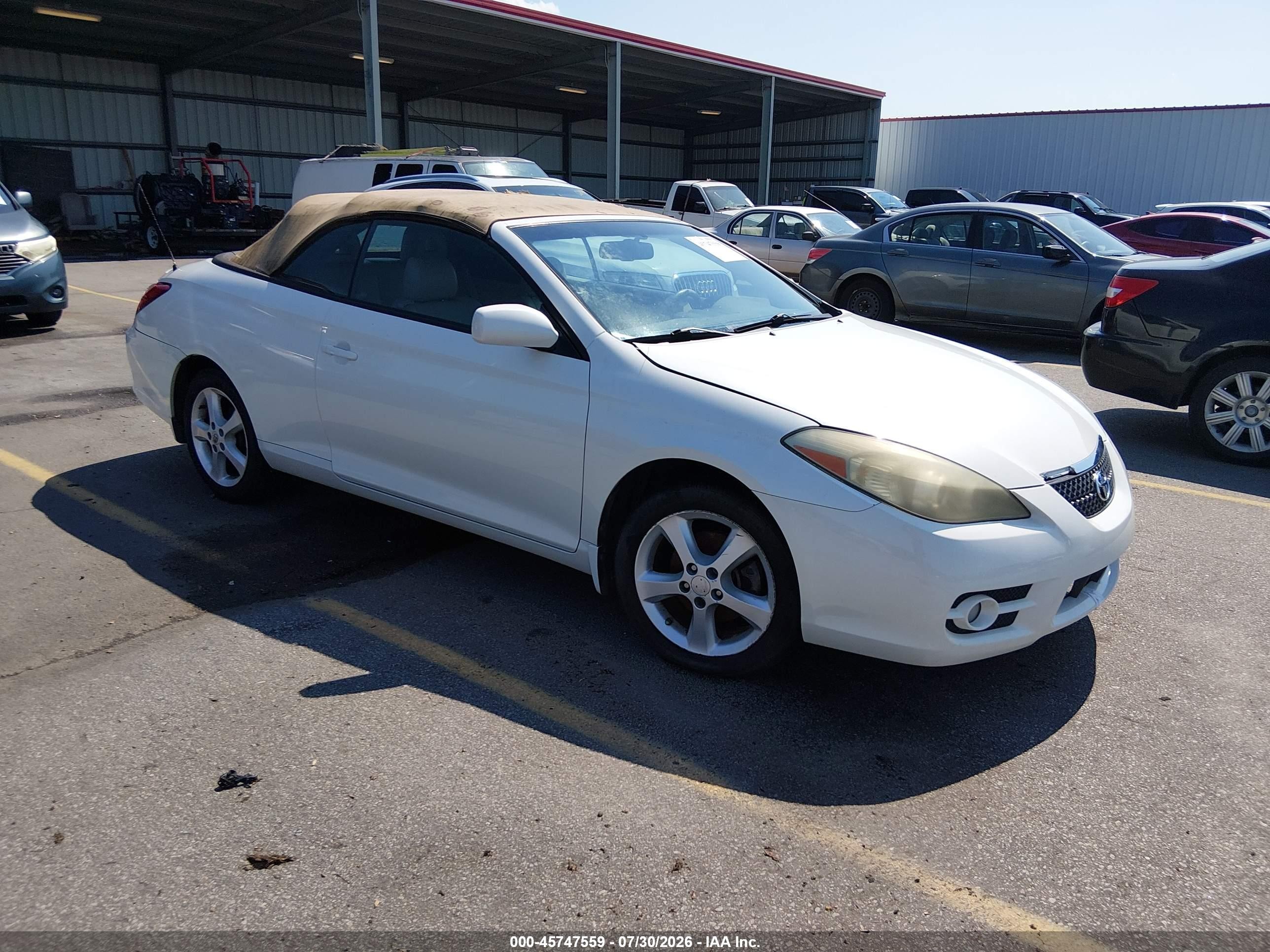 2007 Toyota Camry Solara Sle White vin: 4T1FA38P47U122823