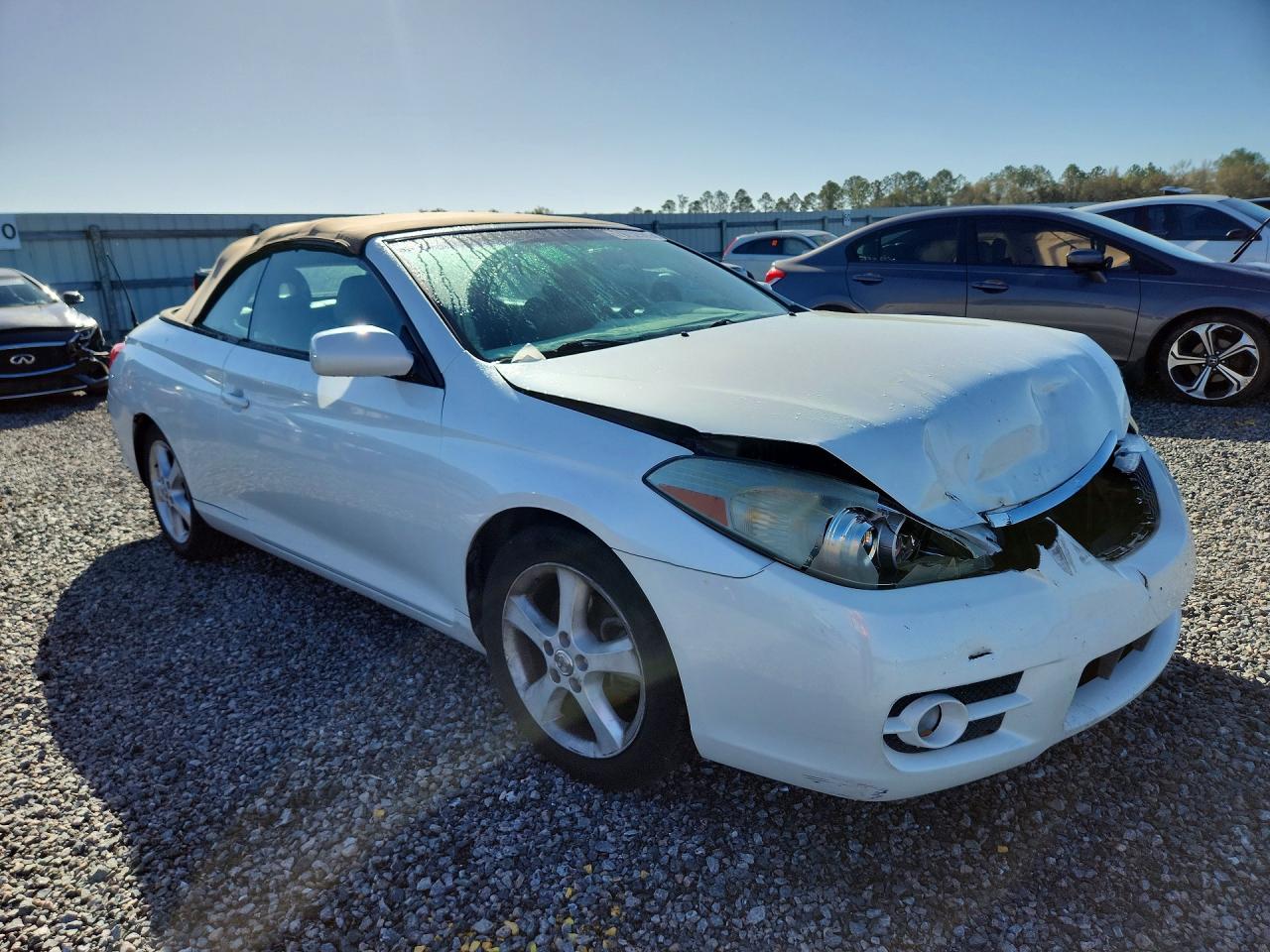 2007 Toyota Camry Solara Sle V6 White vin: 4T1FA38P47U128587