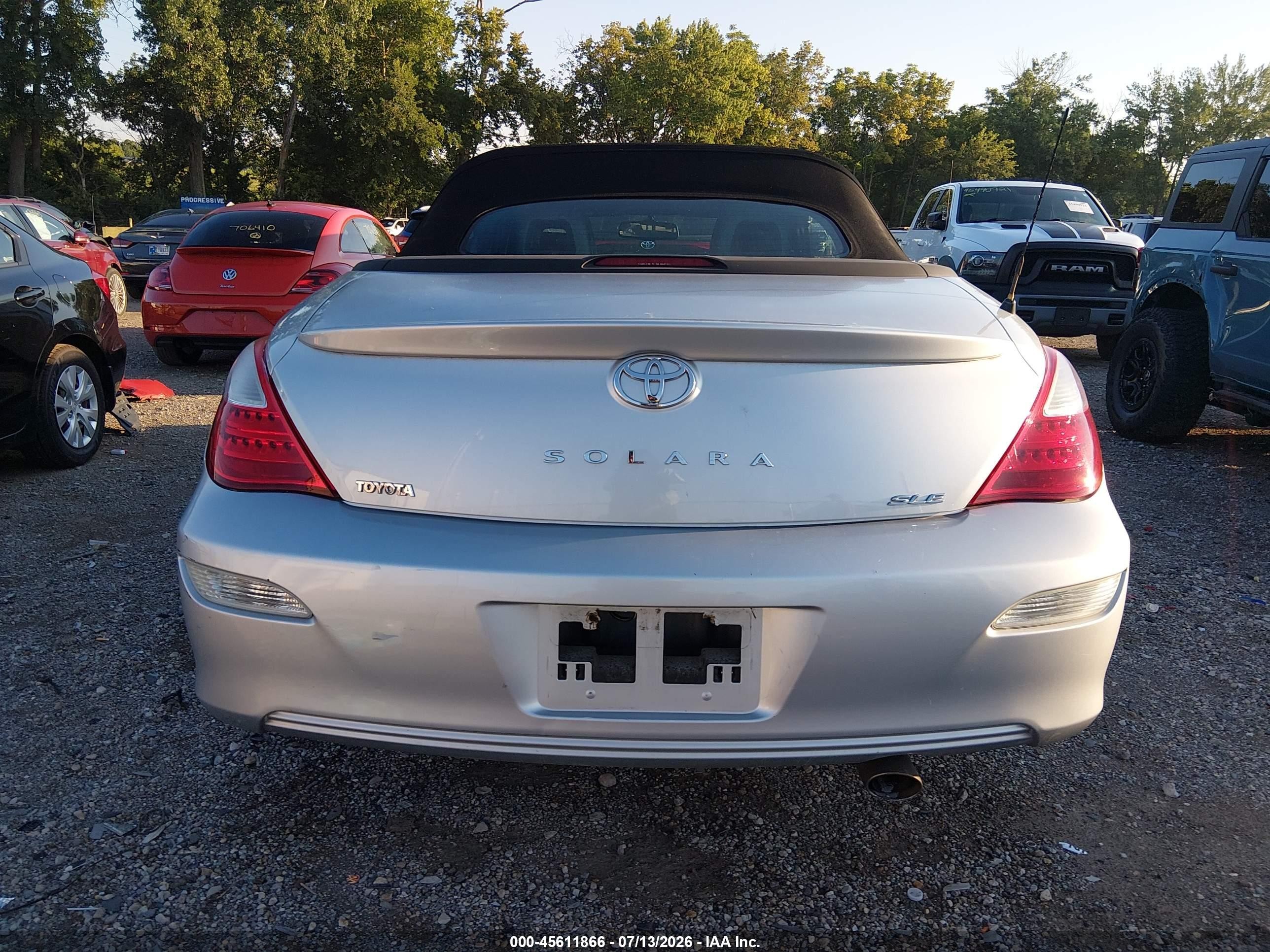 2007 Toyota Camry Solara Sle Silver vin: 4T1FA38P47U131649
