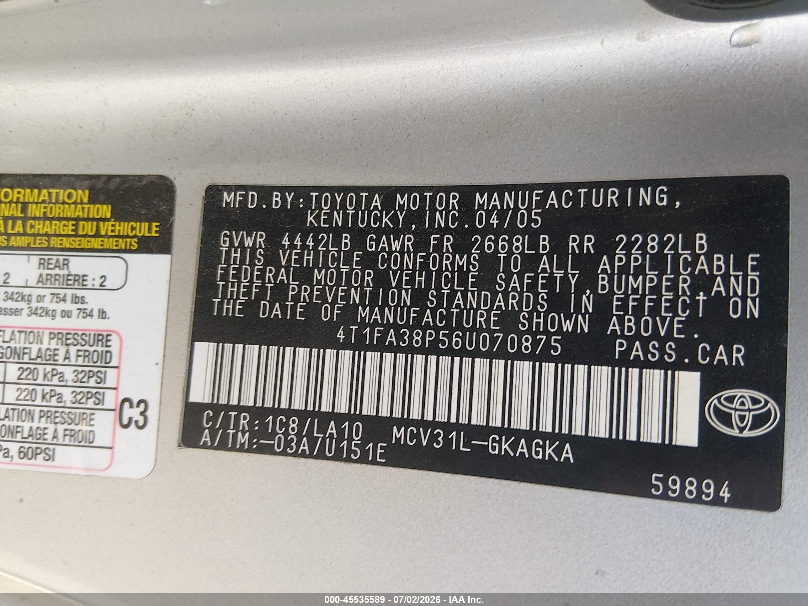 2006 Toyota Camry Solara Sle Silver vin: 4T1FA38P56U070875