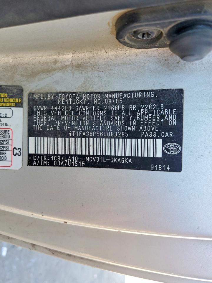 2006 Toyota Camry Solara Sle V6 Silver vin: 4T1FA38P56U083285