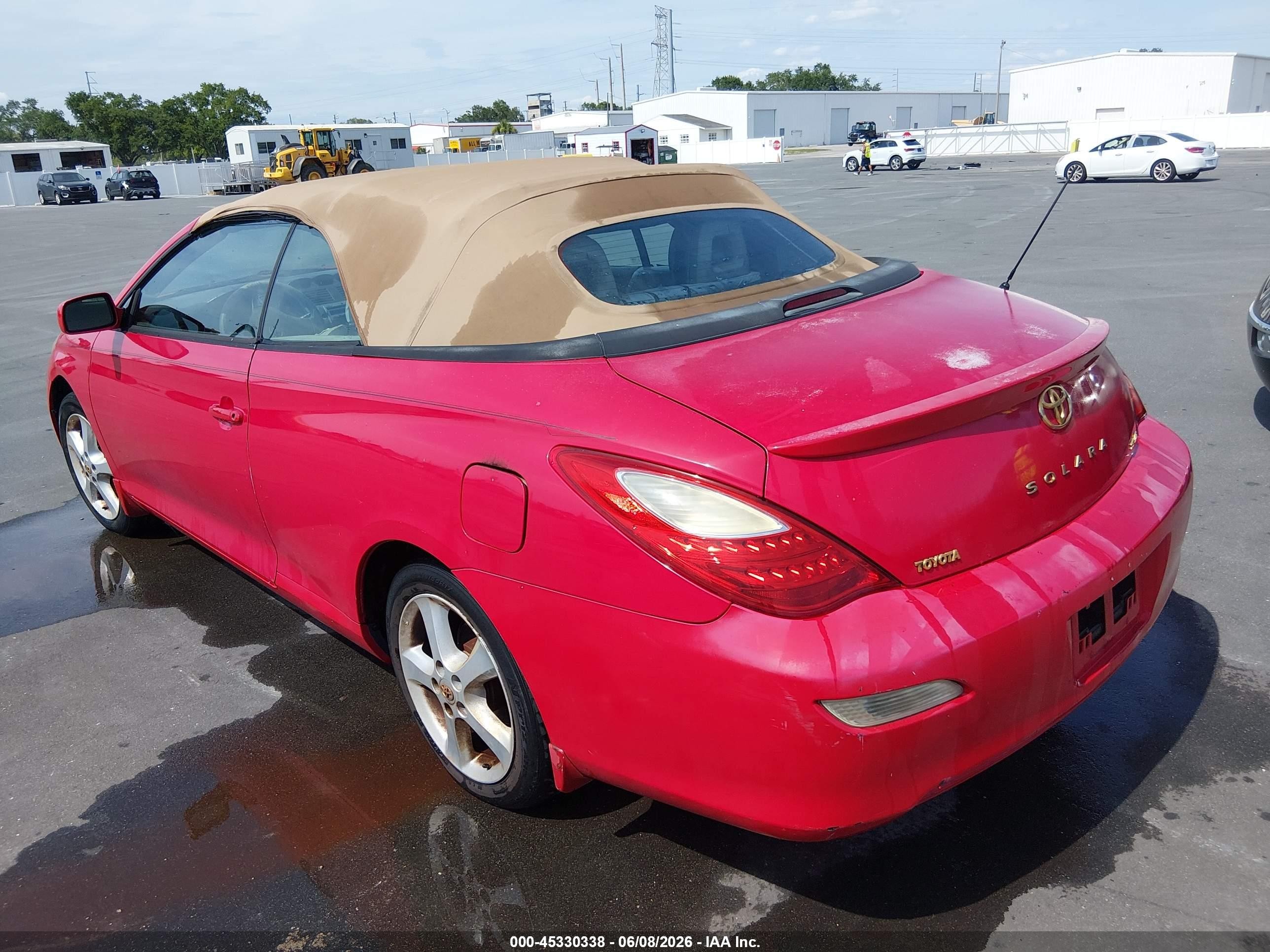 2007 Toyota Camry Solara Sle Red vin: 4T1FA38P57U125181
