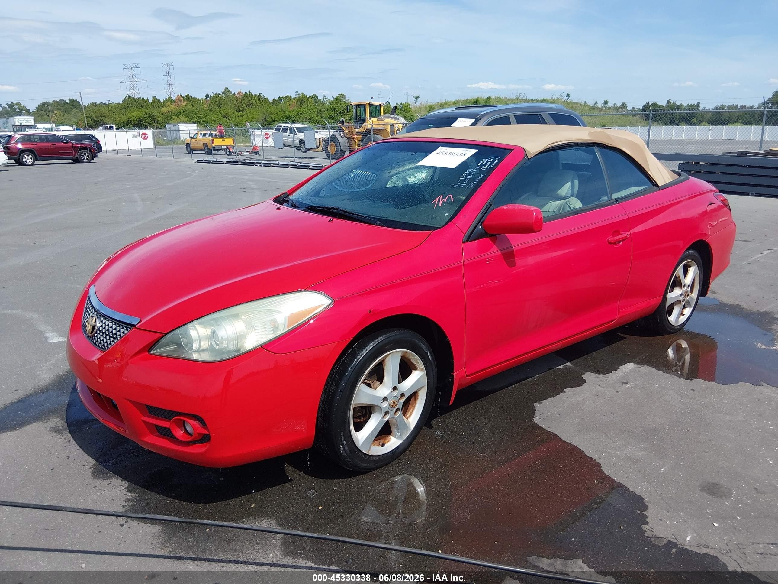 2007 Toyota Camry Solara Sle Red vin: 4T1FA38P57U125181