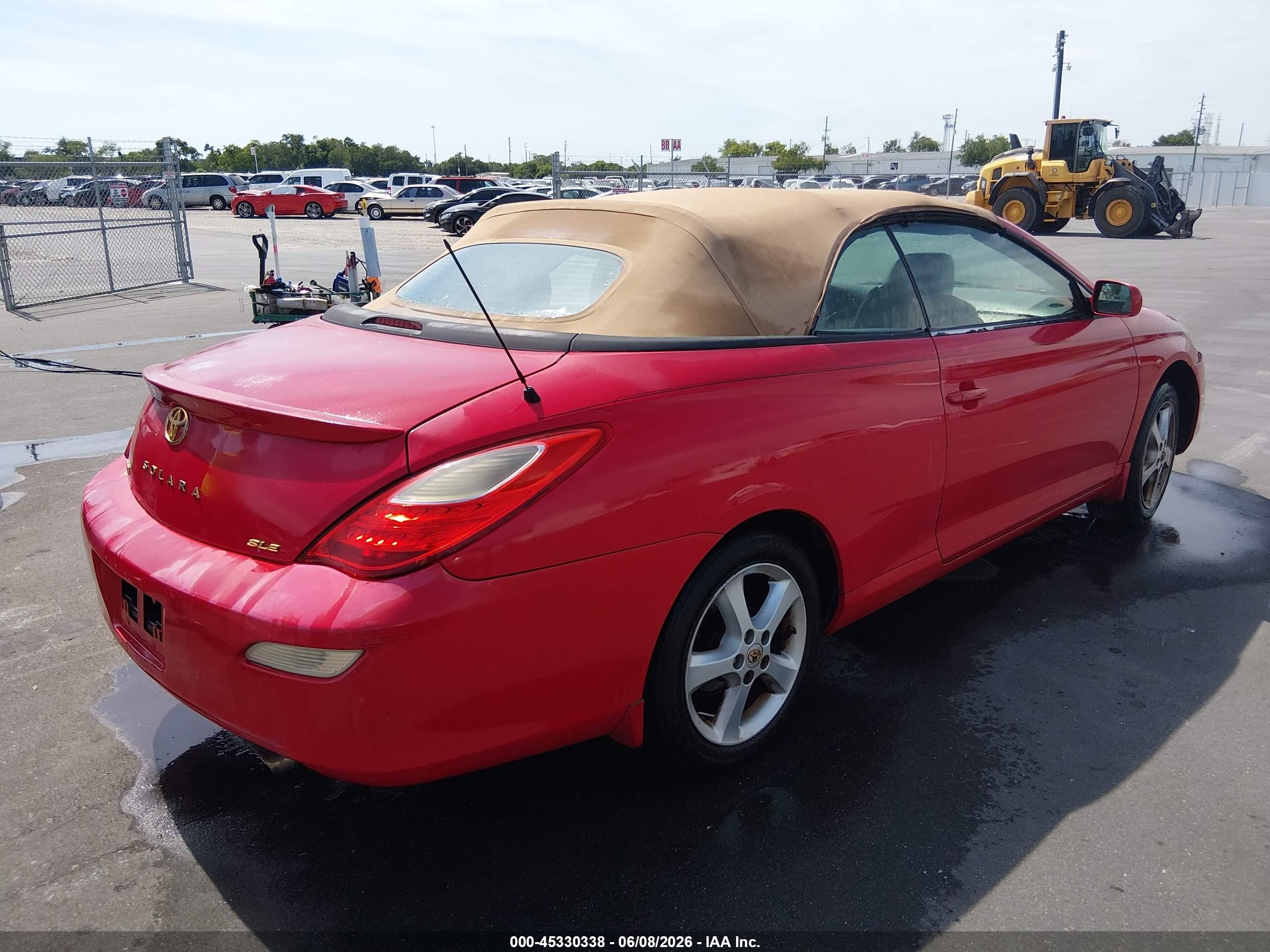 2007 Toyota Camry Solara Sle Red vin: 4T1FA38P57U125181
