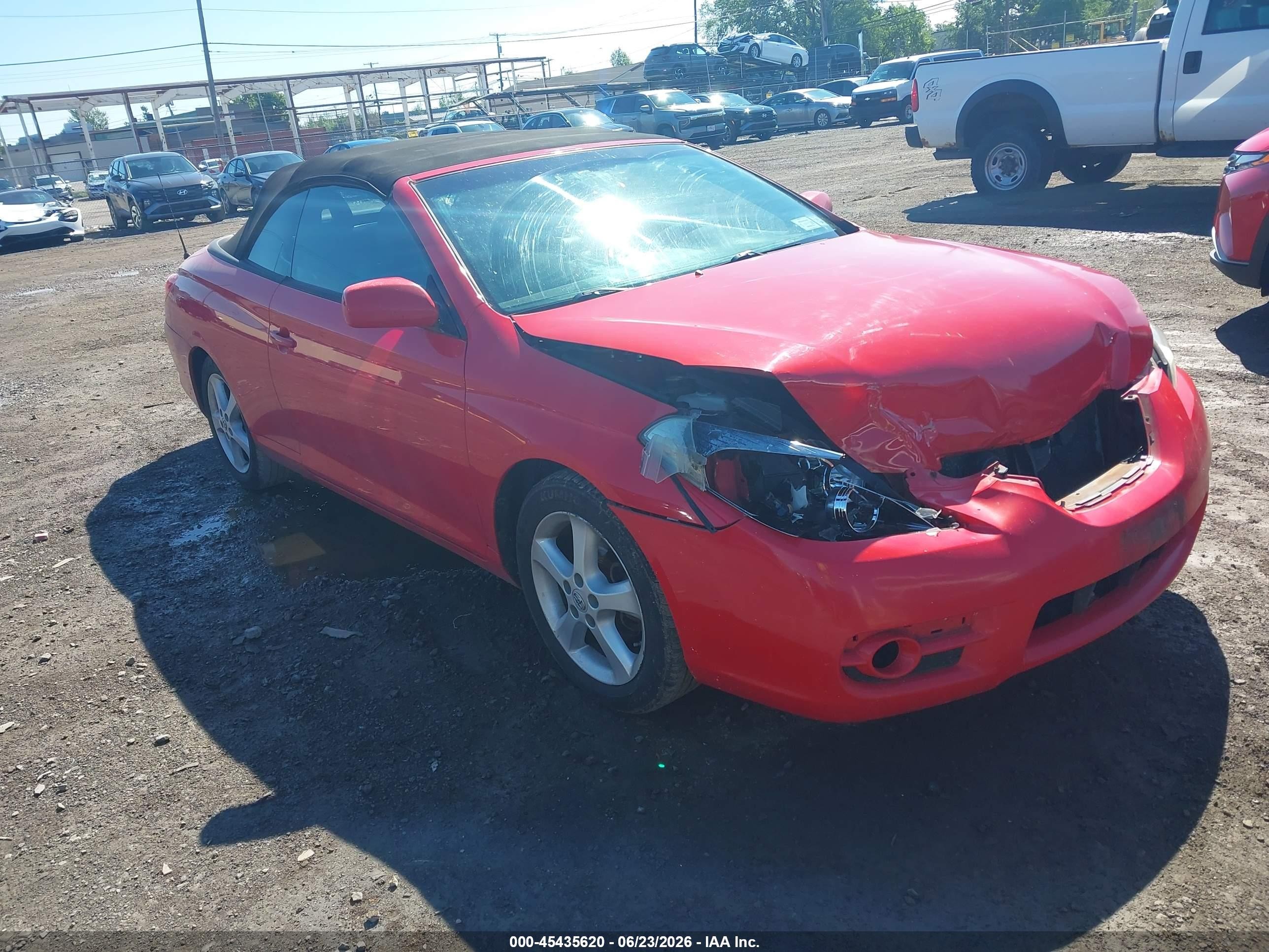 2007 Toyota Camry Solara Sle Red vin: 4T1FA38P57U129540