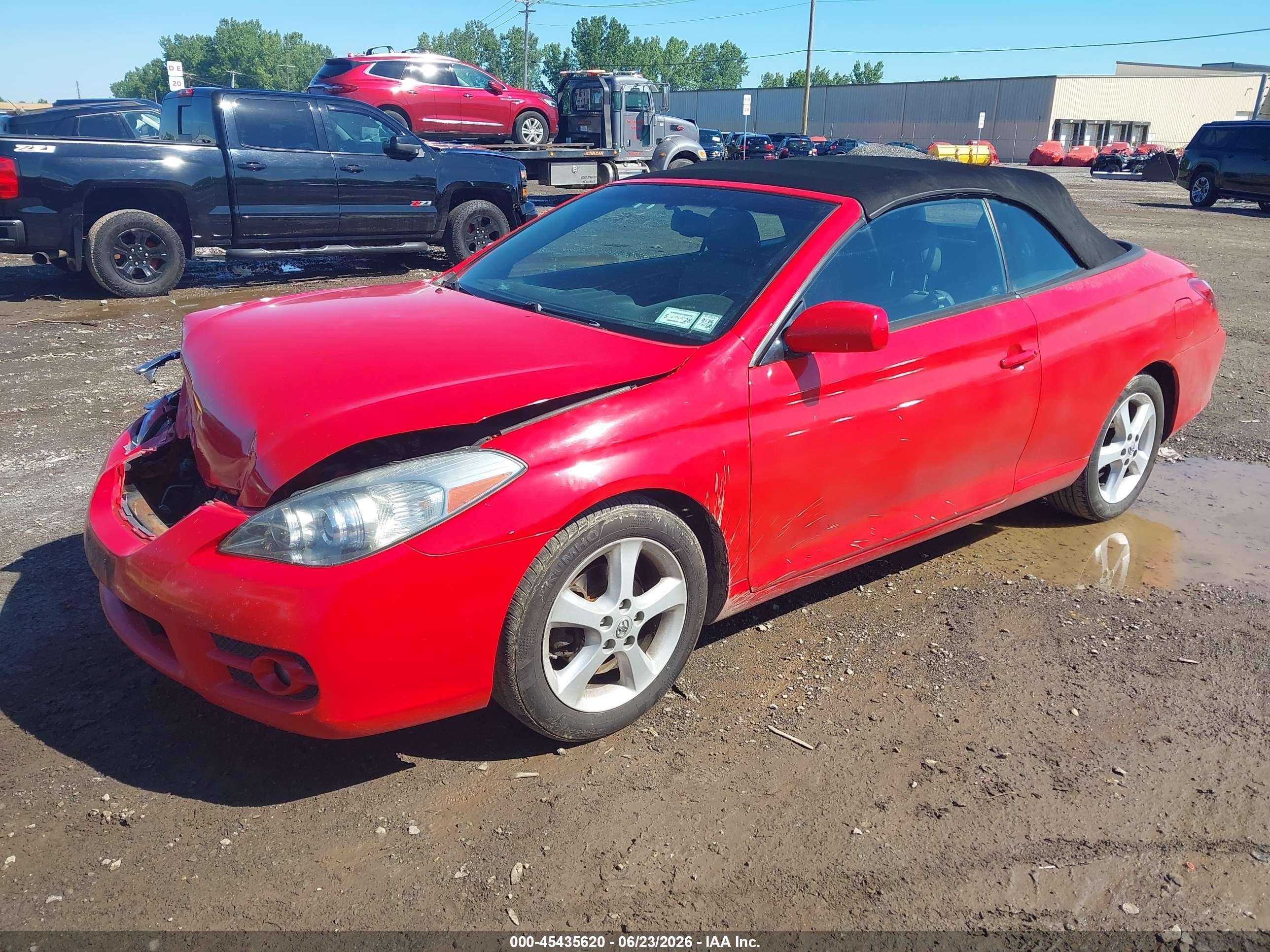 2007 Toyota Camry Solara Sle Red vin: 4T1FA38P57U129540
