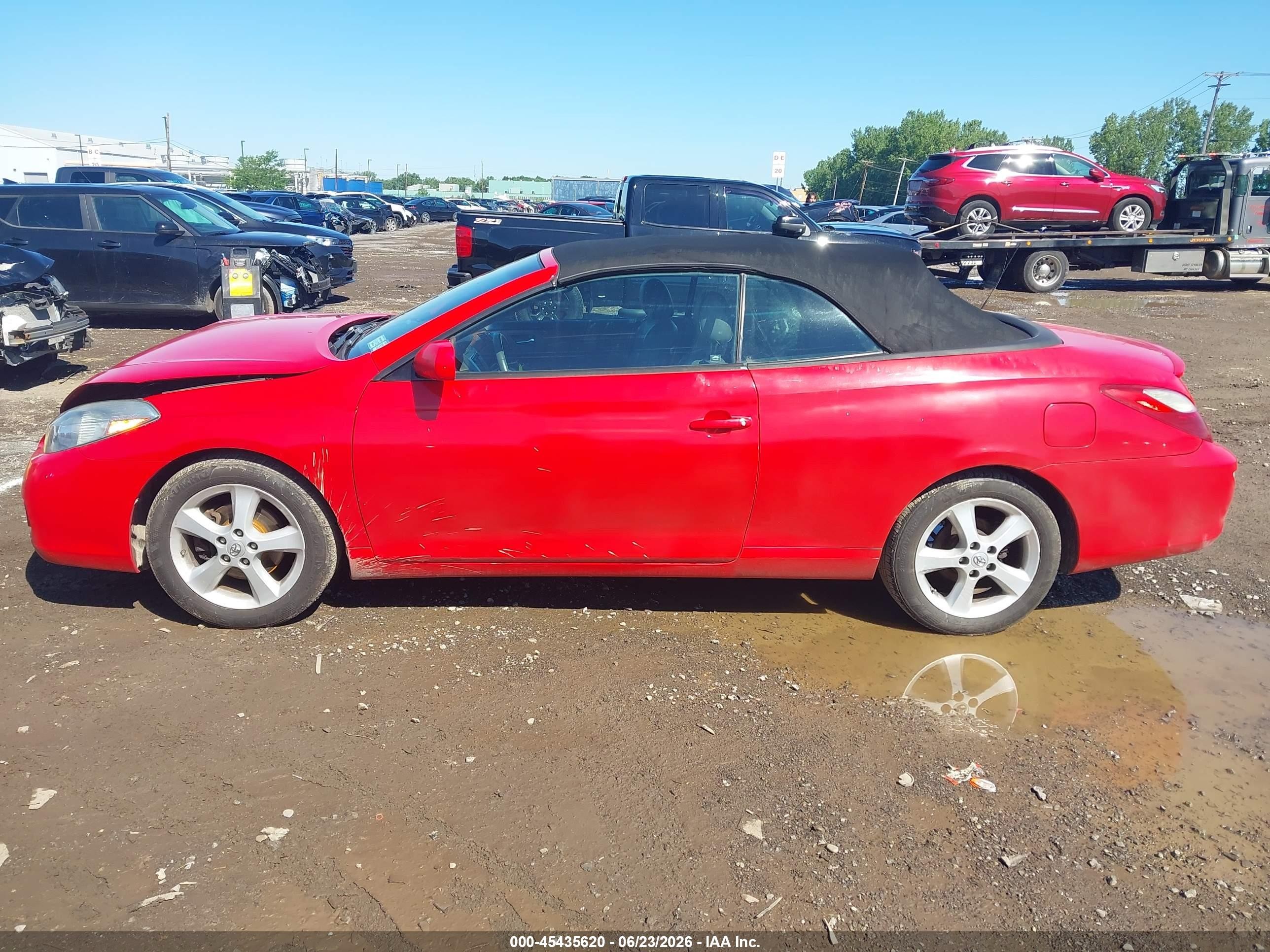 2007 Toyota Camry Solara Sle Red vin: 4T1FA38P57U129540