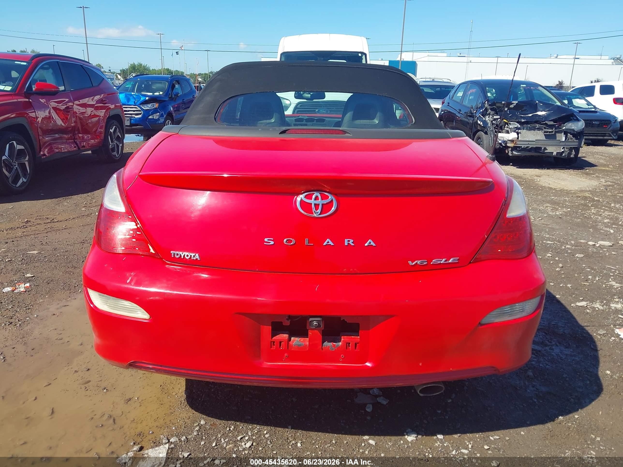 2007 Toyota Camry Solara Sle Red vin: 4T1FA38P57U129540