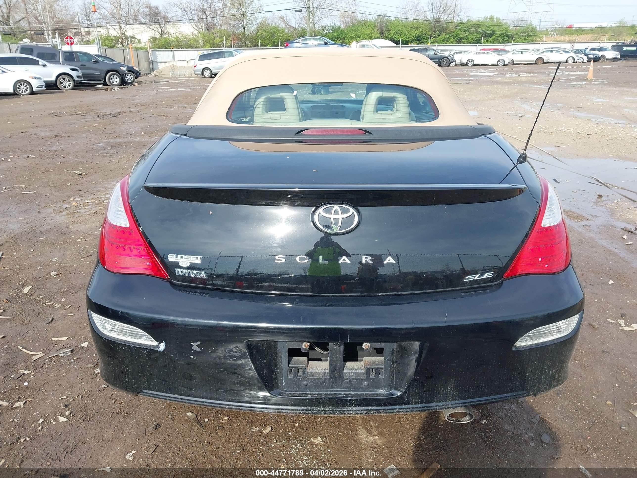 2007 Toyota Camry Solara Sle Black vin: 4T1FA38P57U135886